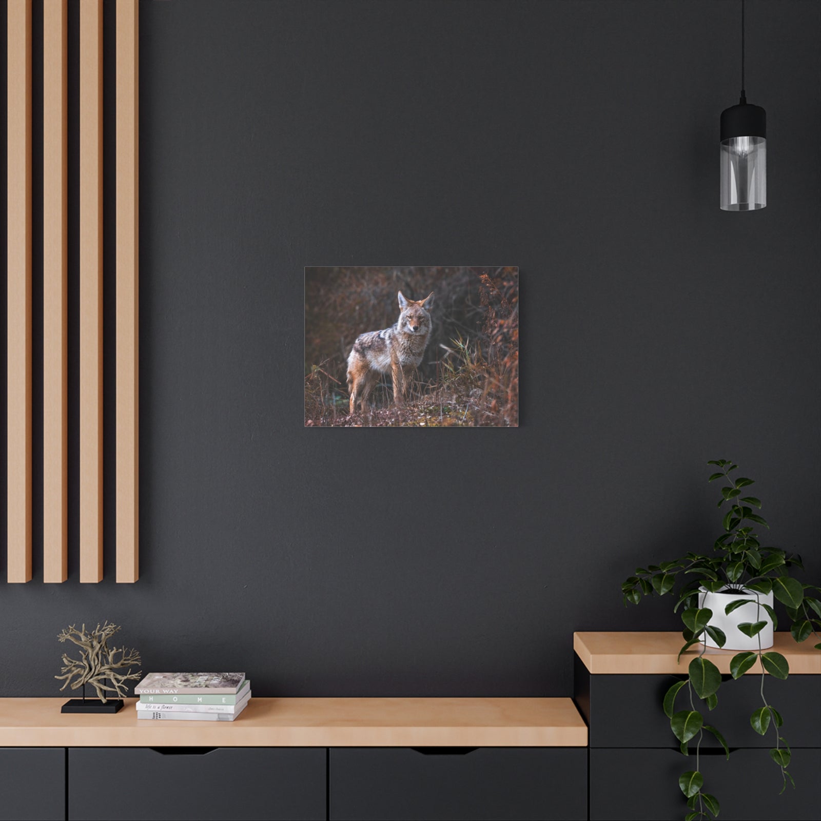 Majestic Coyote Art Majestic Coyote Print Animal Wall Art Wildlife Canvas Prints Wall Art Ready to Hang-Express Your Love Gifts