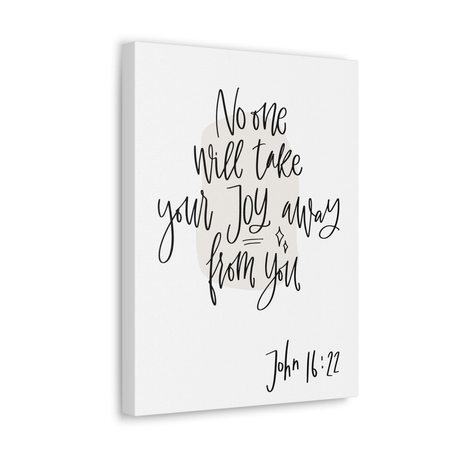 Scripture Walls No One Will Take Your Joy John 16:22 Bible Verse Canvas Christian Wall Art Ready To Hang-Express Your Love Gifts