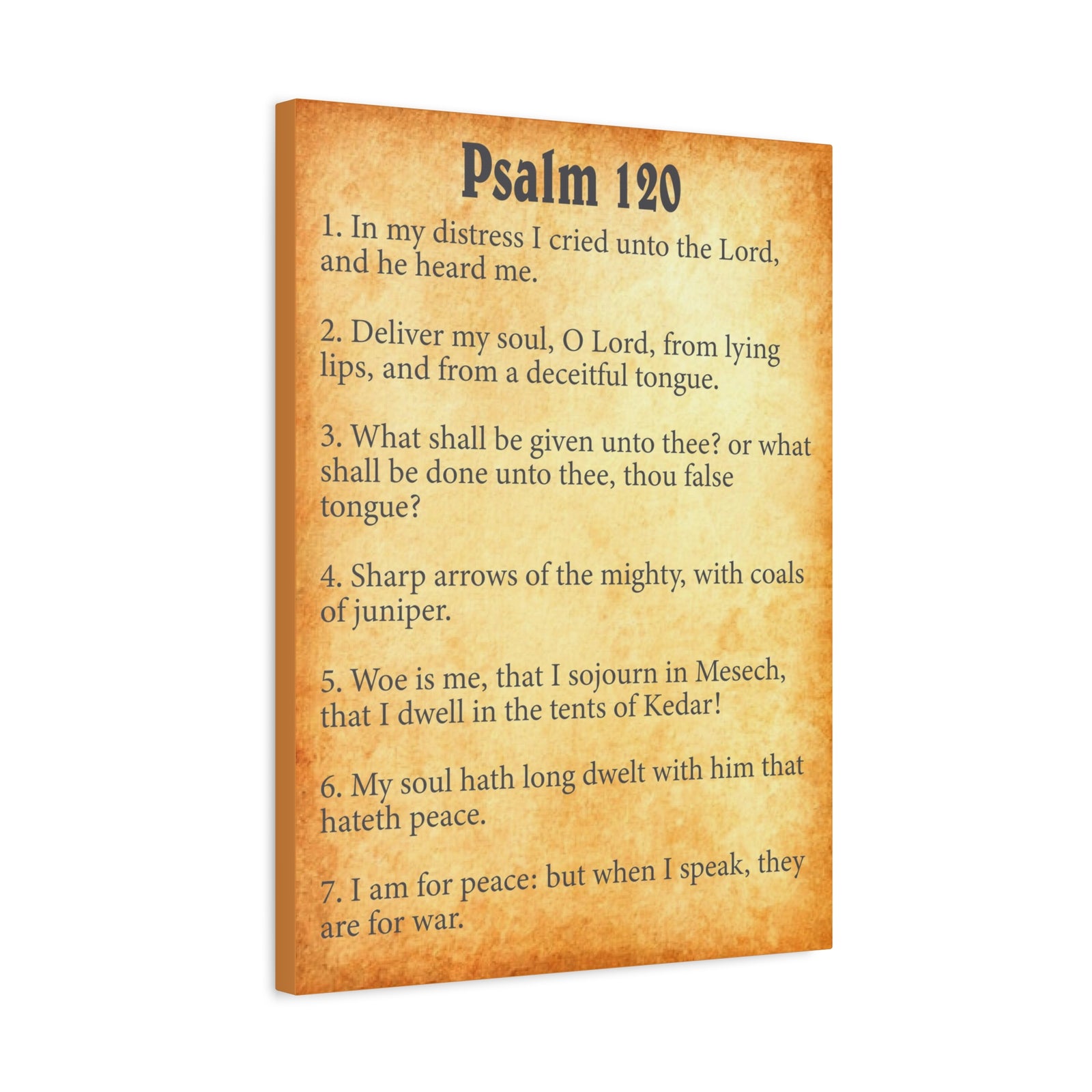 Scripture Walls Psalm 120 Gold Bible Chapter Canvas Christian Wall Art Ready to Hang-Express Your Love Gifts