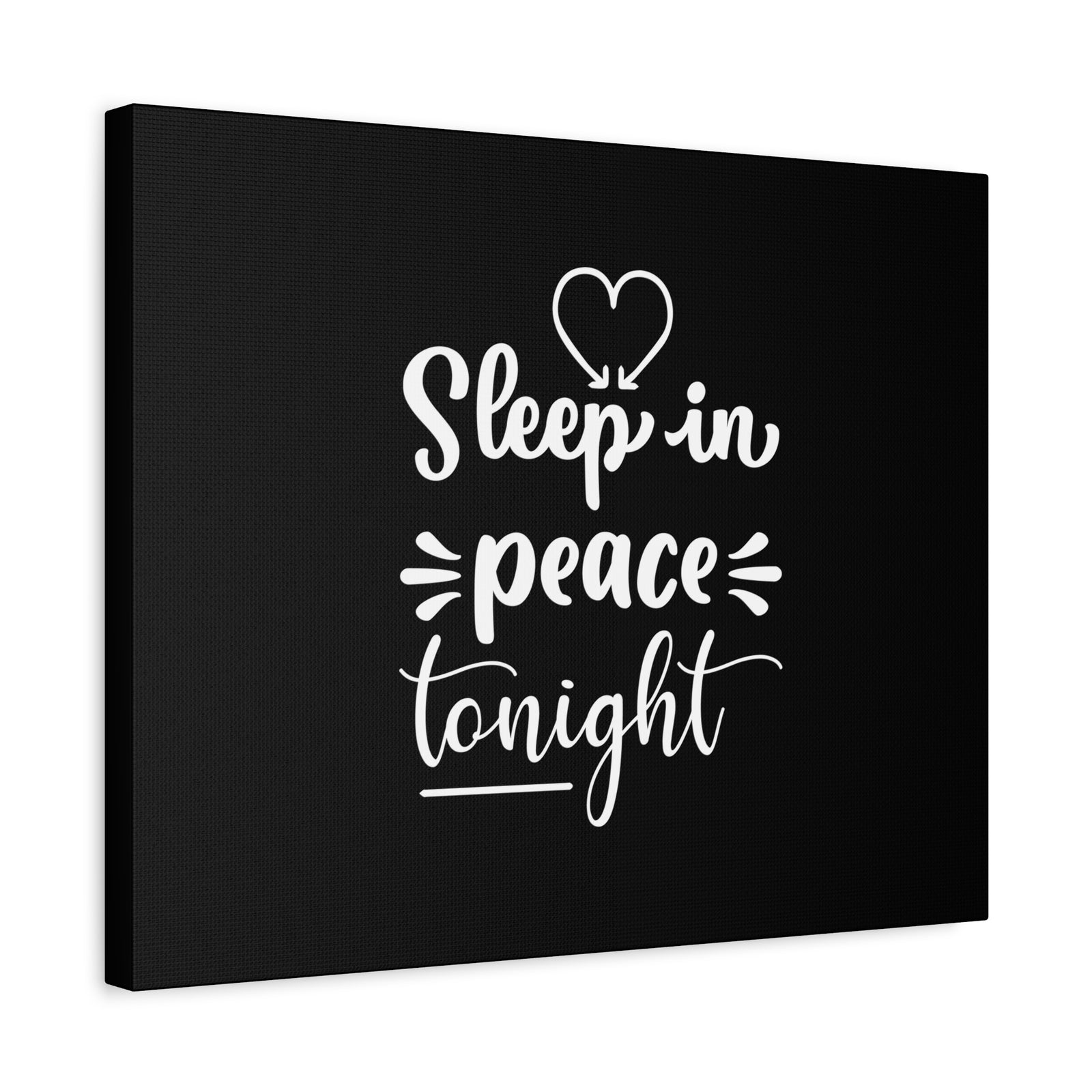 Scripture Canvas Sleep In Peace Tonight Psalm 4:8 Christian Wall Art Bible Verse Print Ready to Hang-Express Your Love Gifts