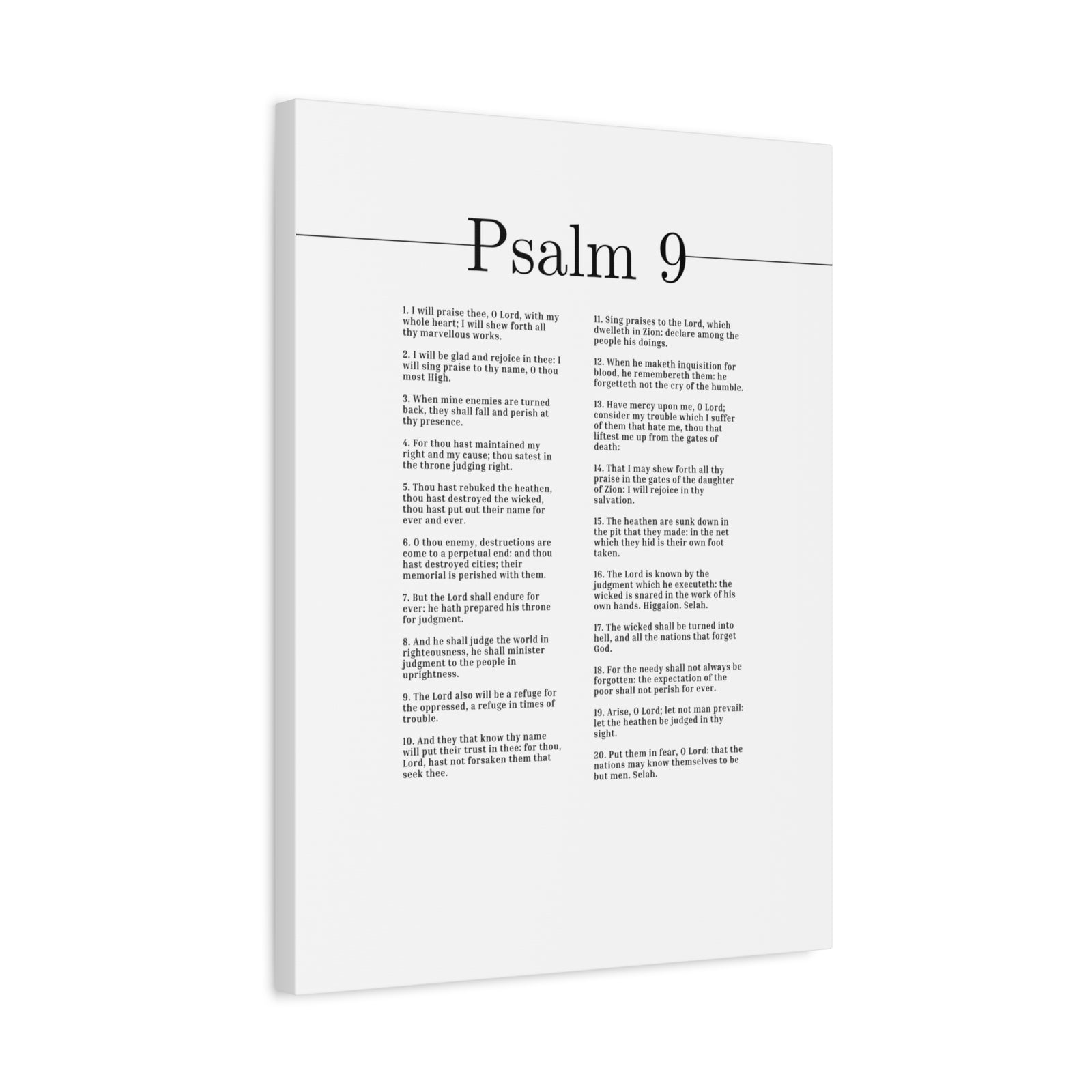 Scripture Canvas I Will Sing Praise To Thy Name Psalm 9 Christian Wall Art Bible Verse Print Ready to Hang-Express Your Love Gifts
