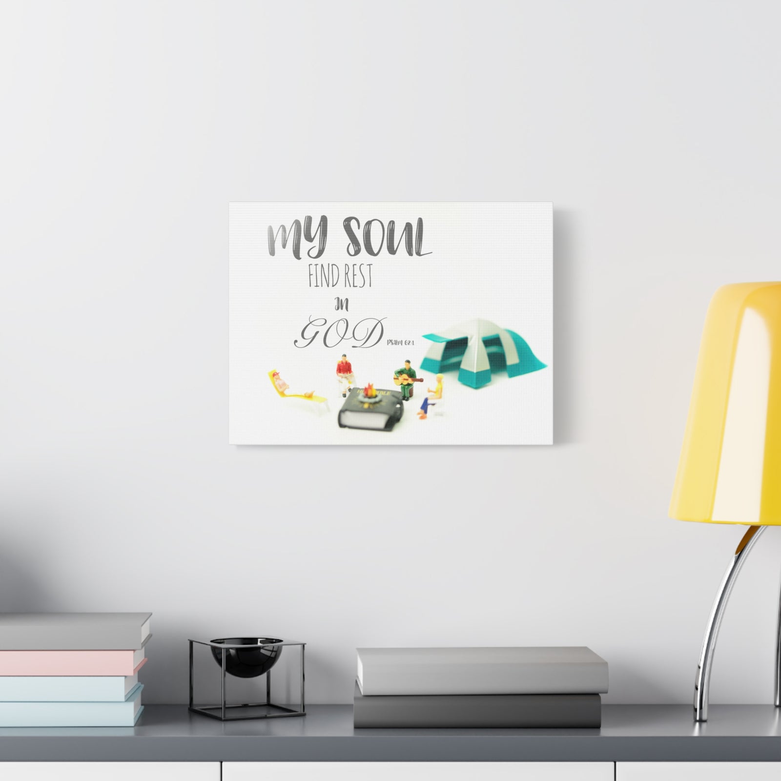 Scripture Walls Rest In God Psalm 62:1 Bible Verse Canvas Christian Wall Art Bible Verse Print Ready To Hang-Express Your Love Gifts