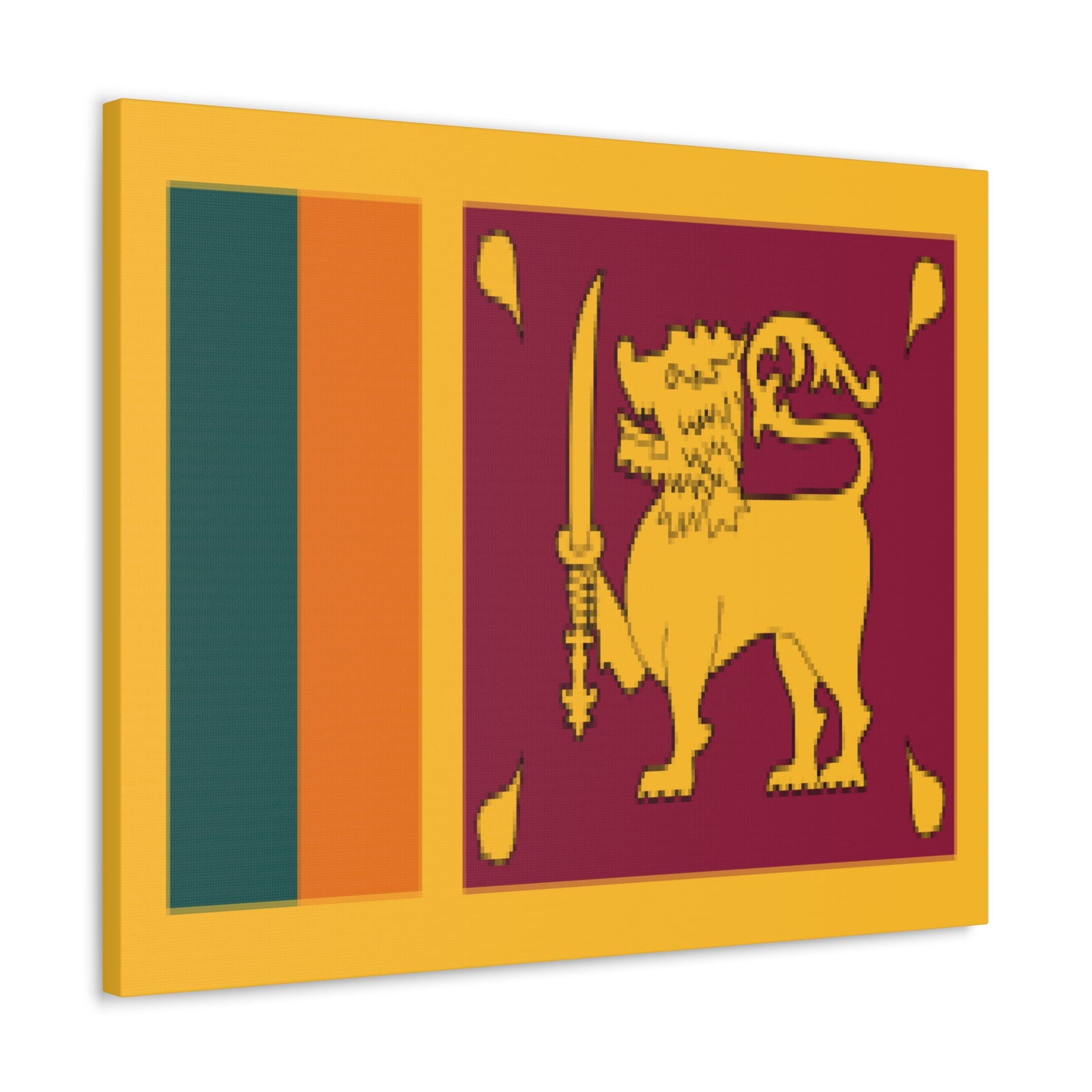 Sri Lanka Country Flag Canvas Vibrant Wall Art Unframed Home Decor-Express Your Love Gifts