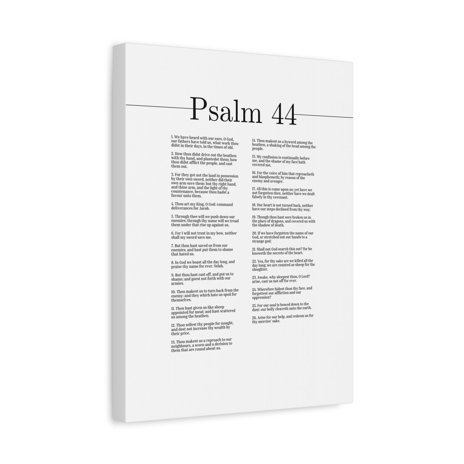 Scripture Canvas The Secrets Of The Heart Psalm 44 Christian Wall Art Bible Verse Print Ready to Hang-Express Your Love Gifts