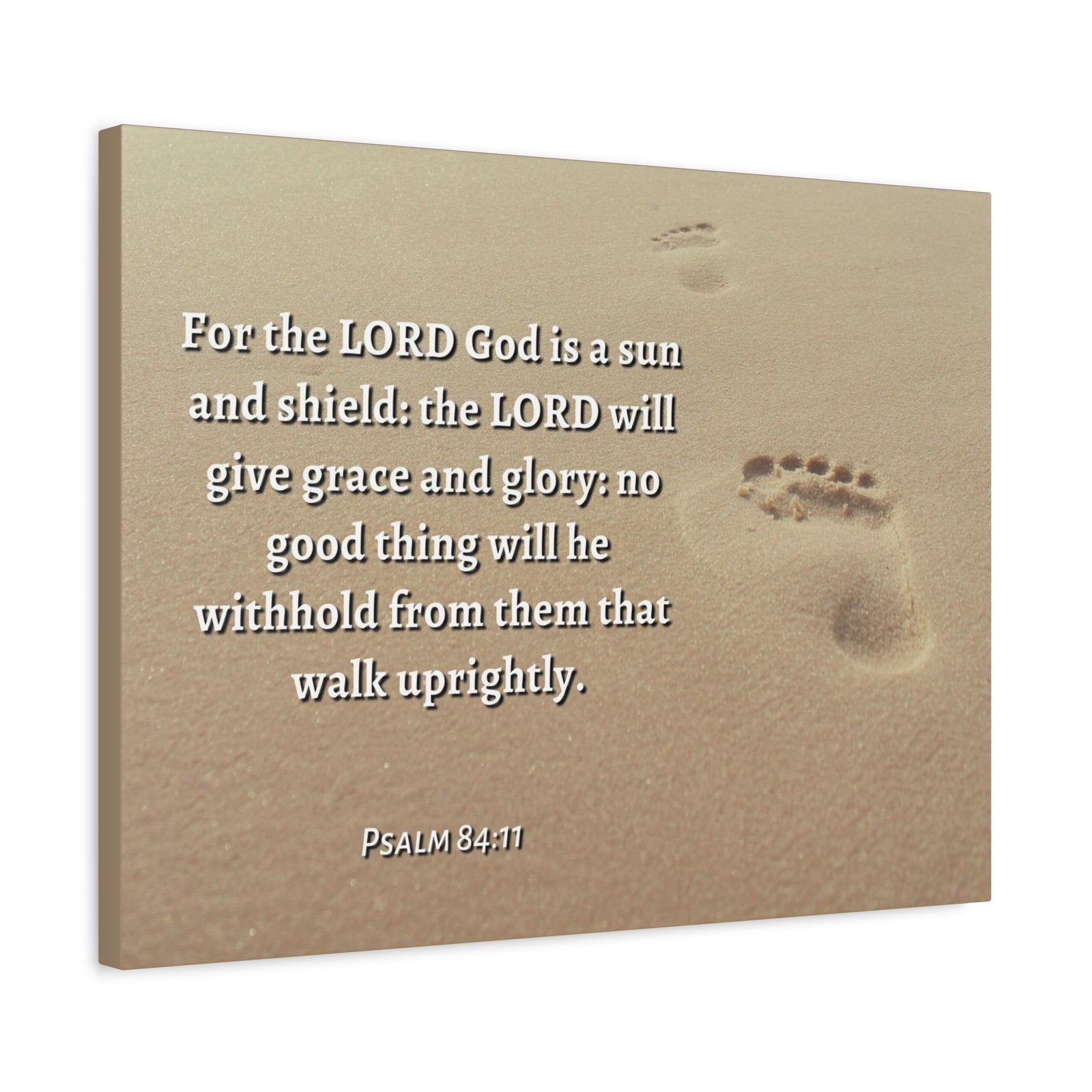 Scripture Canvas Grace And Glory Psalms 84:11 Christian Wall Art Bible Verse Print Ready to Hang-Express Your Love Gifts