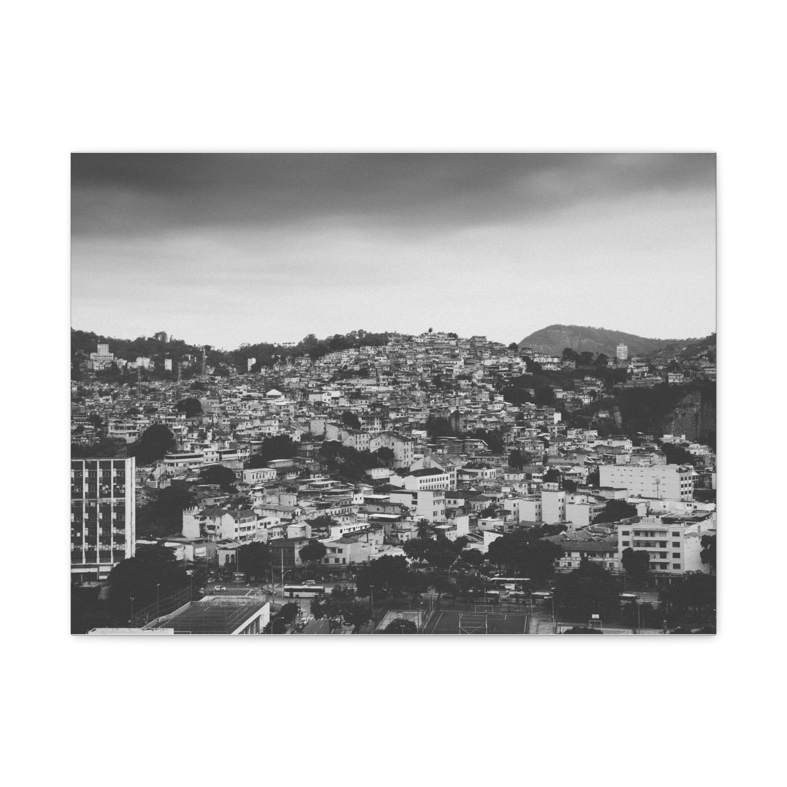 Rio de Janeiro Black And White Skyline Canvas Artwork High-Quality Breathtaking Stunning Cityscape for Home Decor Ready to Hang-Express Your Love Gifts