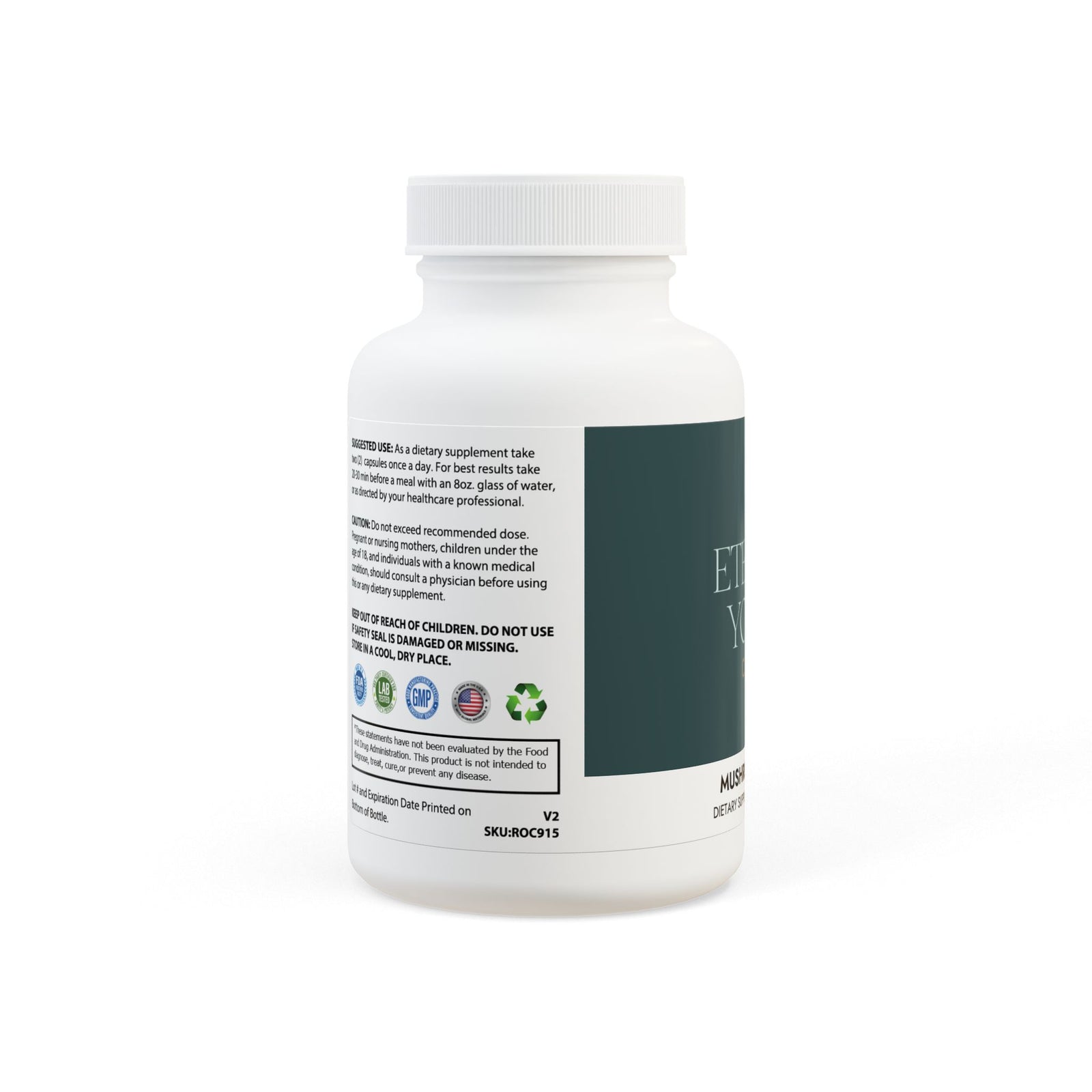 Eternal Youth Care Mushroom Blend Supplement – Brain Health, Energy & Antioxidant Support | Non-GMO, Vegan (60 Capsules)-Express Your Love Gifts