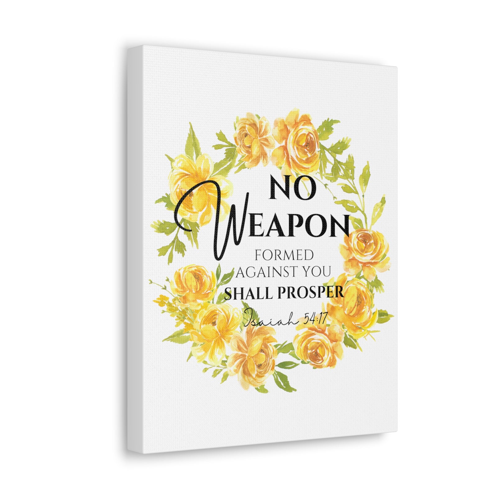 Scripture Walls Isaiah 54:17 No Weapon Bible Verse Canvas Christian Wall Art Ready to Hang Unframed-Express Your Love Gifts