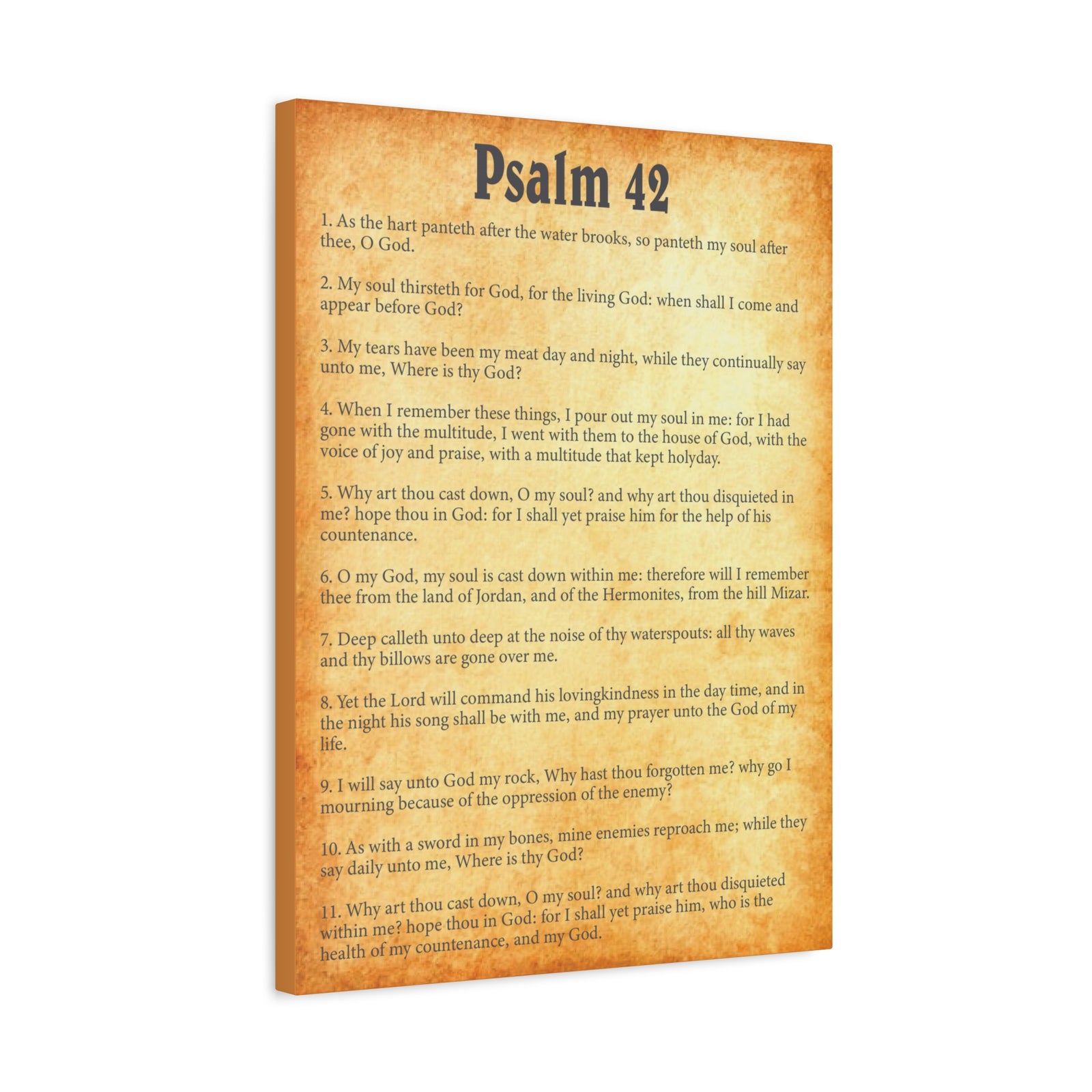 Scripture Walls Psalm 42 Gold Bible Chapter Canvas Christian Wall Art Ready to Hang-Express Your Love Gifts