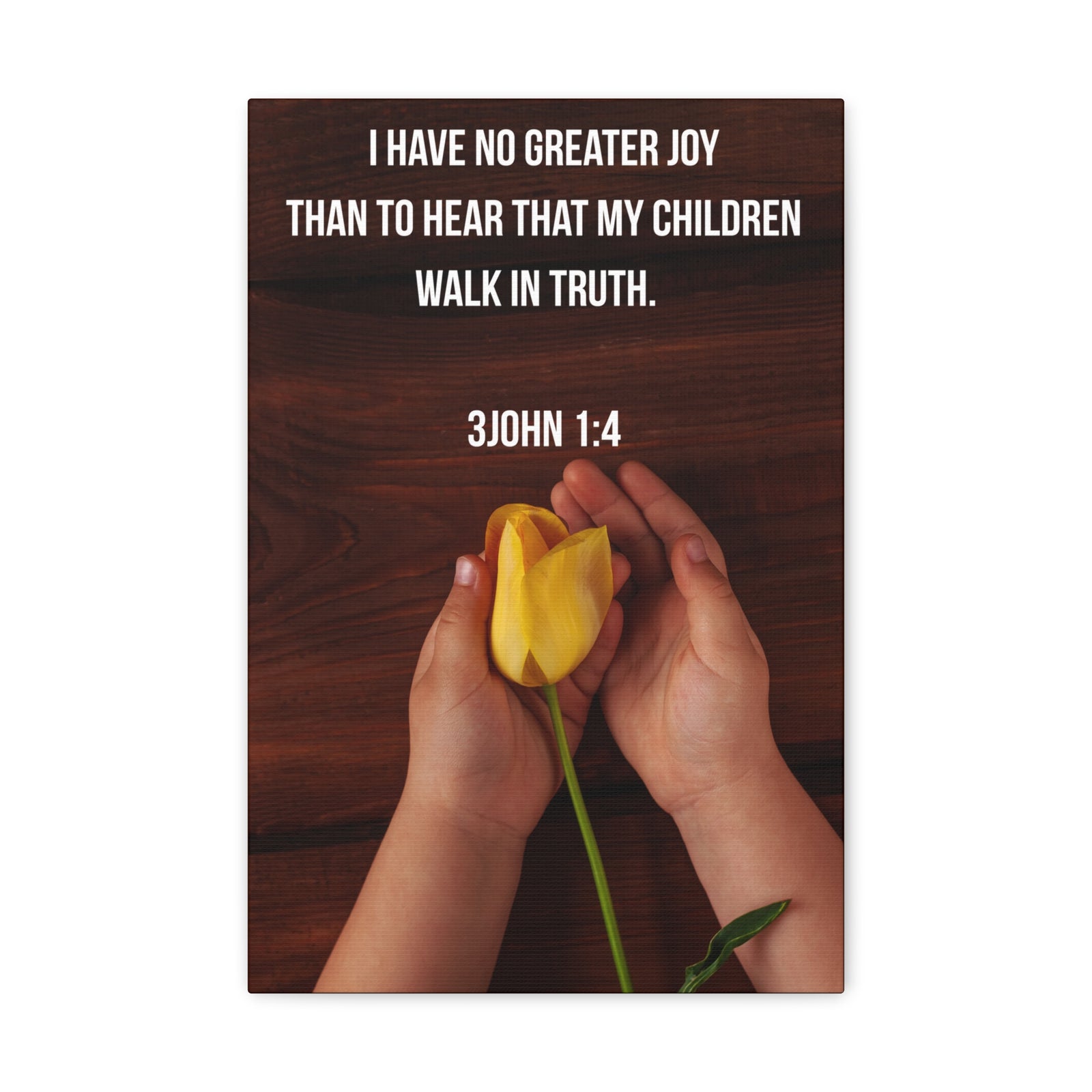 Scripture Canvas Walk In Truth 3 John 1:4 Christian Wall Art Bible Verse Print Ready to Hang-Express Your Love Gifts