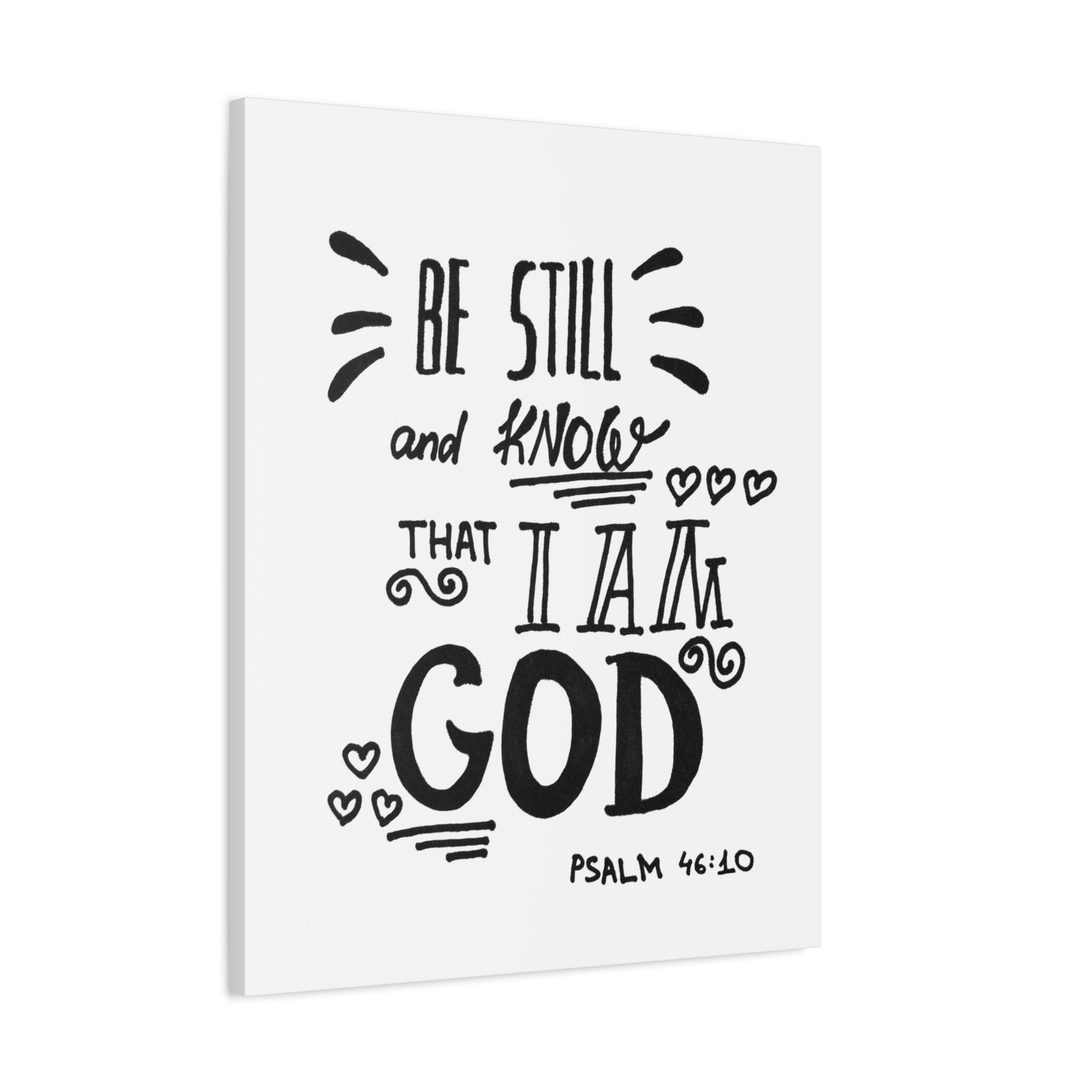 Scripture Walls I Am God Psalm 46:10 Bible Verse Canvas Christian Wall Art Ready to Hang-Express Your Love Gifts