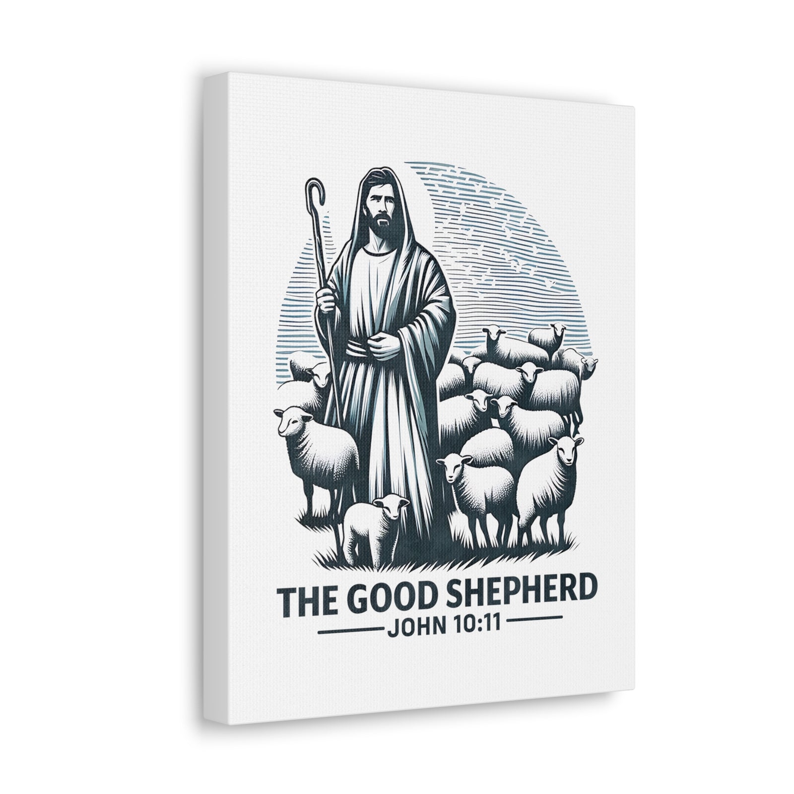 Scripture Walls John 10:11 The Good Shepherd Bible Verse Canvas Christian Wall Art Ready to Hang Unframed-Express Your Love Gifts