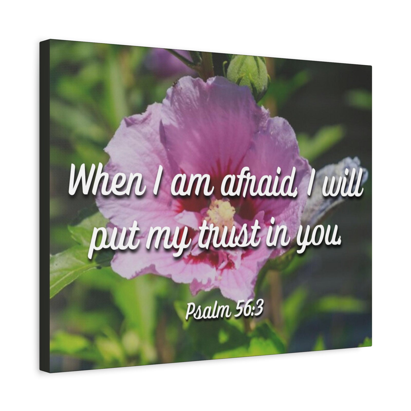 Scripture Canvas I Will Put My Trust Psalm 56:3 Christian Wall Art Bible Verse Print Ready to Hang-Express Your Love Gifts