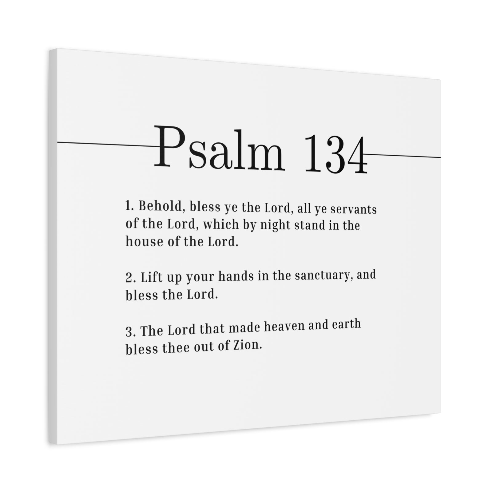 Scripture Canvas Lift Up Your Hands Psalm 134 Christian Wall Art Bible Verse Print Ready to Hang-Express Your Love Gifts