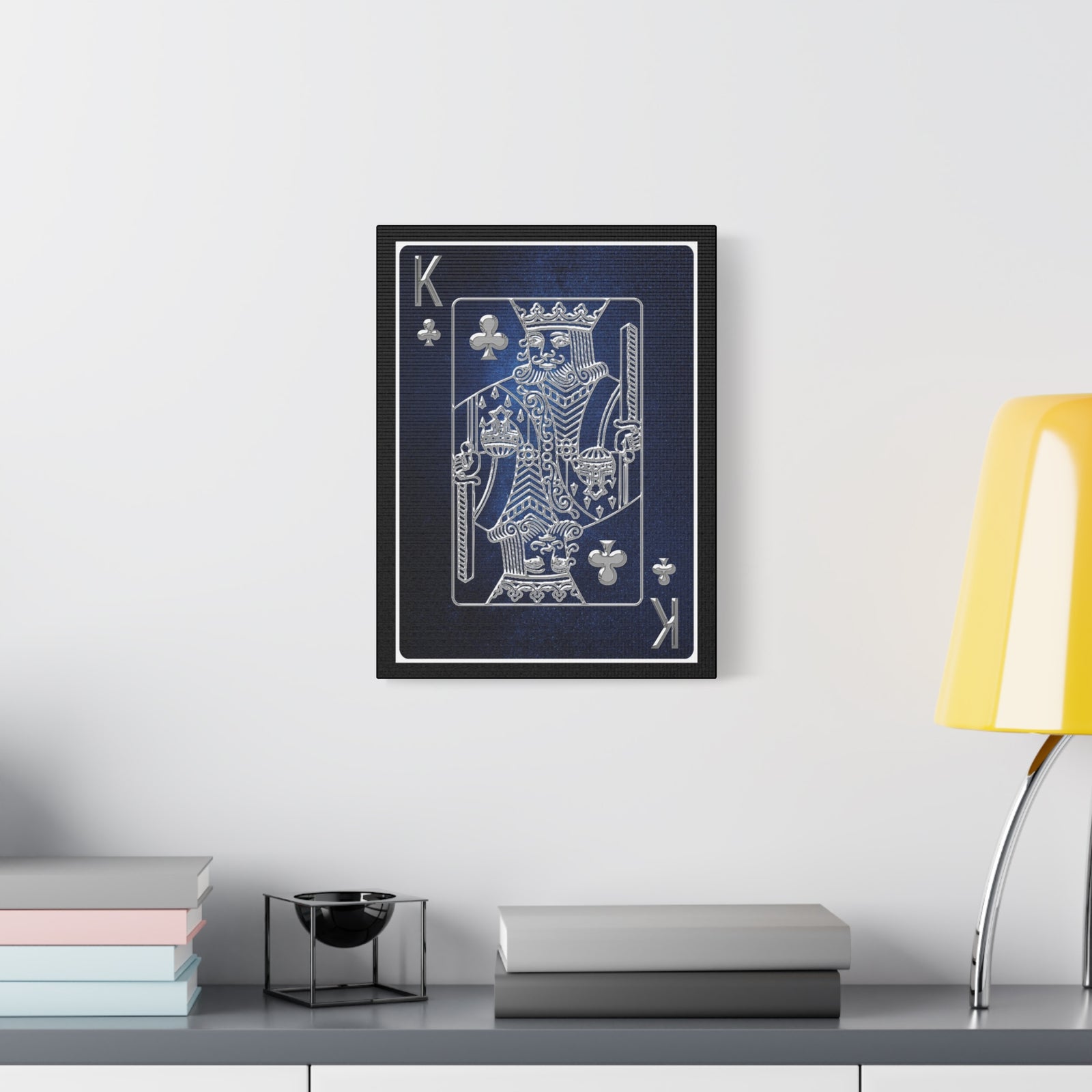 King Of Clubs Space Background Playing Card Canvas Wall Art for Home Decor Ready-to-Hang-Express Your Love Gifts