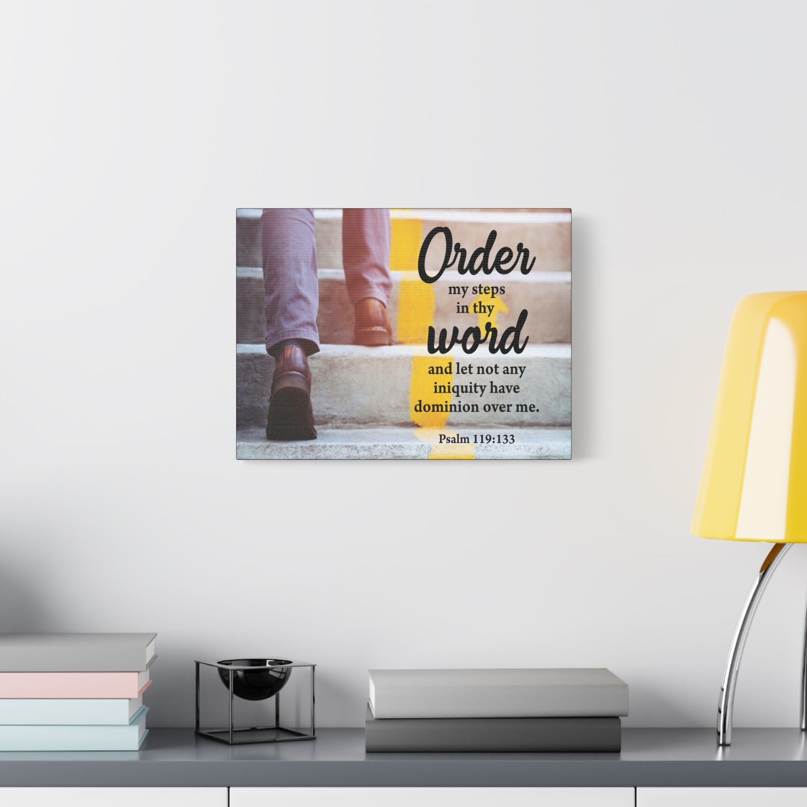 Scripture Canvas Dominion Over Me Psalm 119:133 Christian Wall Art Bible Verse Print Ready to Hang-Express Your Love Gifts