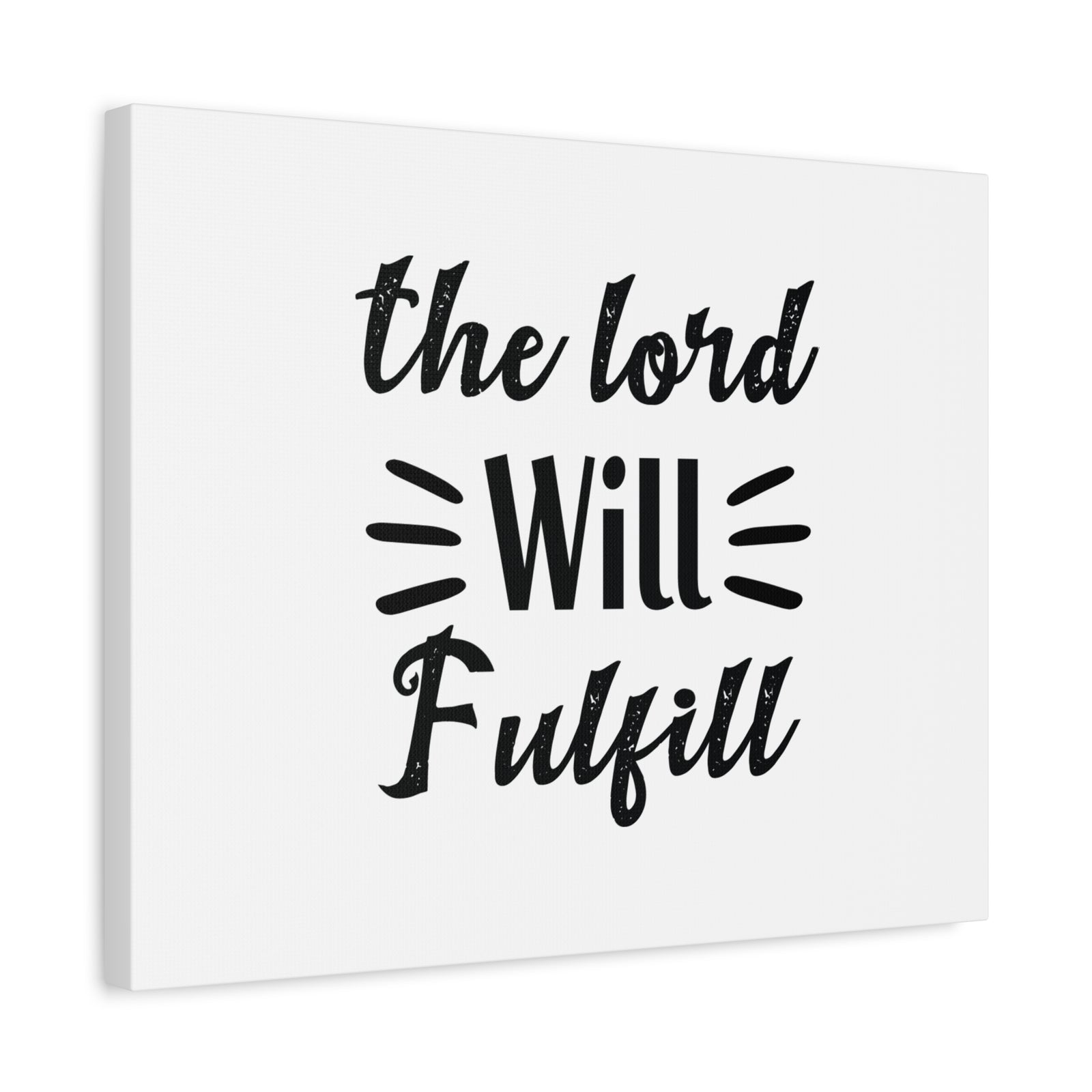 Scripture Canvas The Lord Will Fulfill Psalm 138:8 Christian Wall Art Bible Verse Print Ready to Hang-Express Your Love Gifts