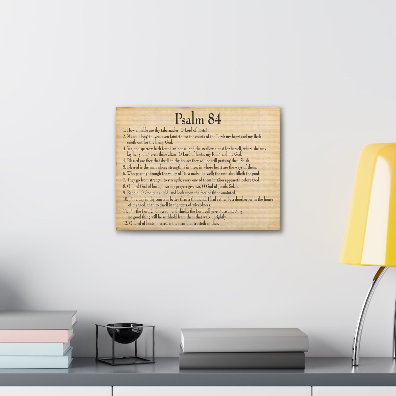 Scripture Walls Dwelling In God's Presence Psalm 84:4 Christian Wall Art Bible Verse Print Ready to Hang-Express Your Love Gifts