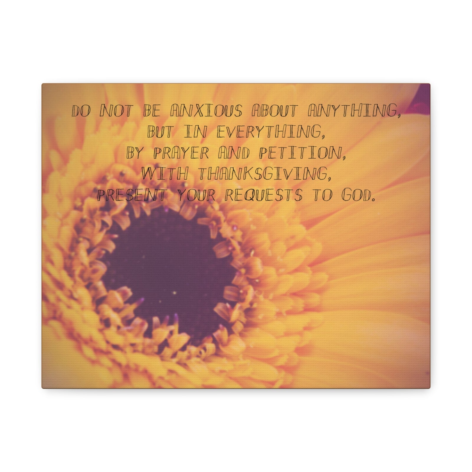 Scripture Canvas Requests To God Philippians 4:6 Christian Wall Art Bible Verse Print Ready to Hang-Express Your Love Gifts