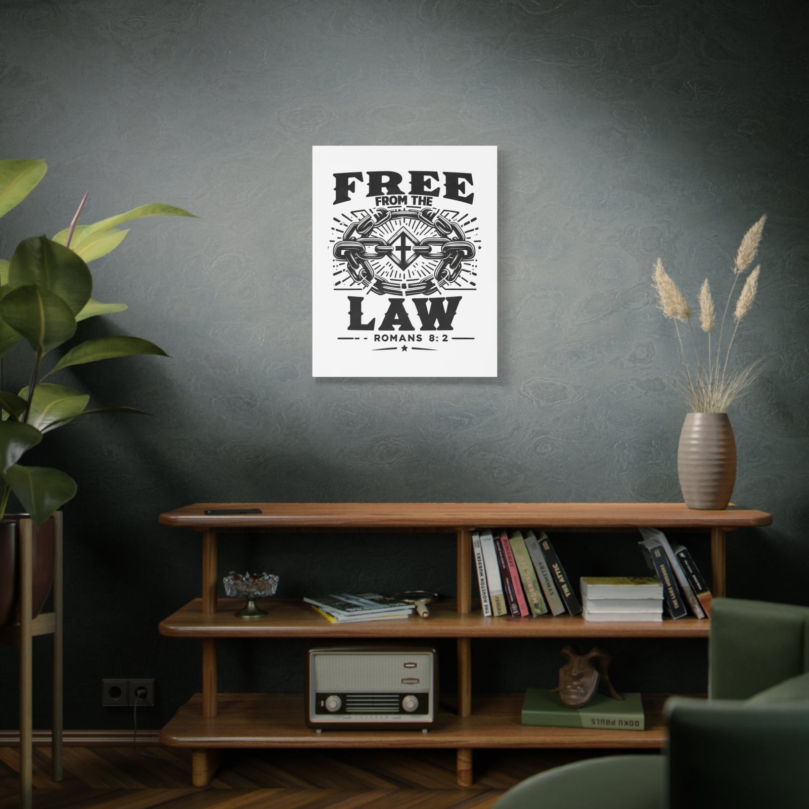 Scripture Walls Romans 8:2 Free From the Law Bible Verse Canvas Christian Wall Art Ready to Hang Unframed-Express Your Love Gifts