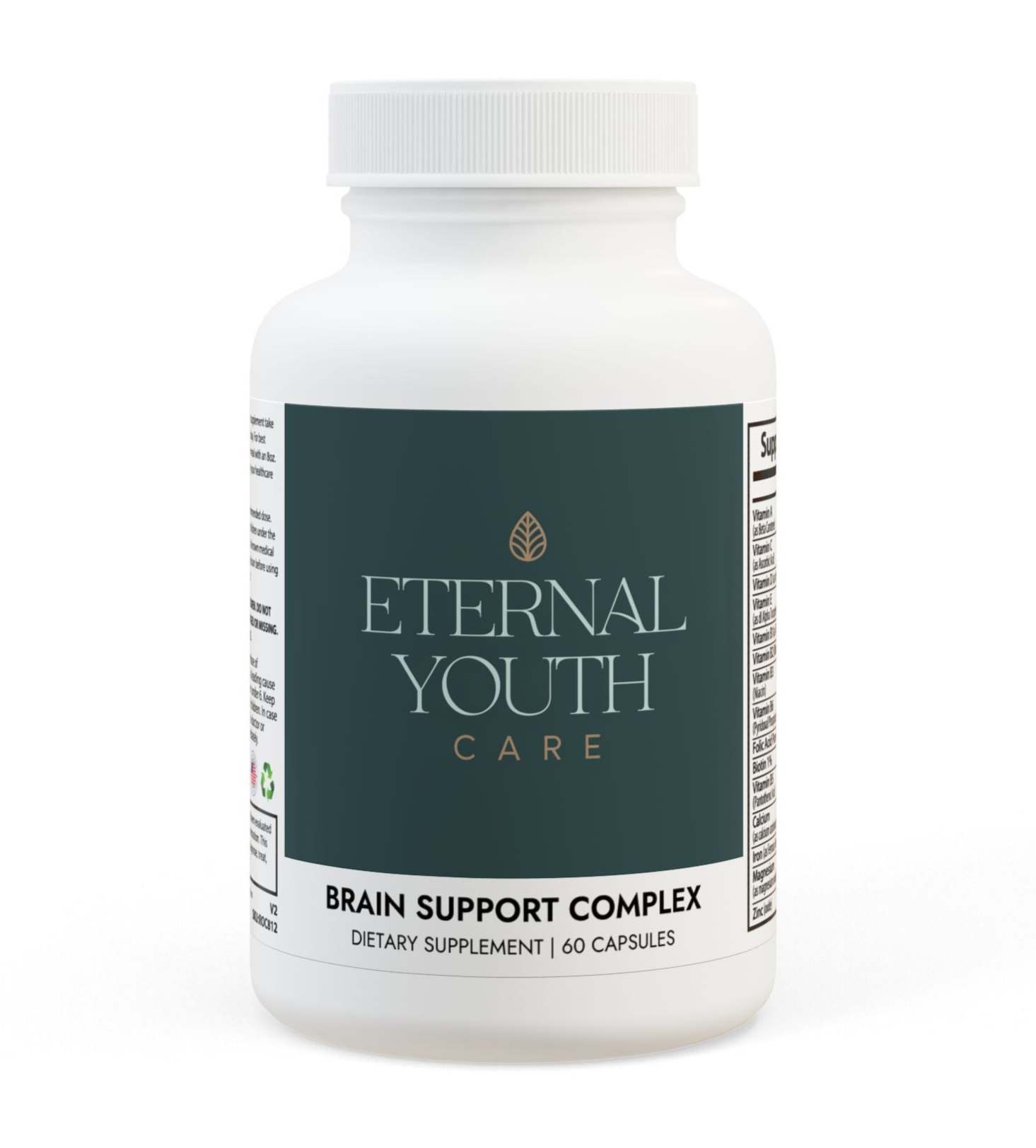 Eternal Youth Care Brain Support Complex – Cognitive & Muscle Performance | Non-GMO (60 Capsules)-Express Your Love Gifts