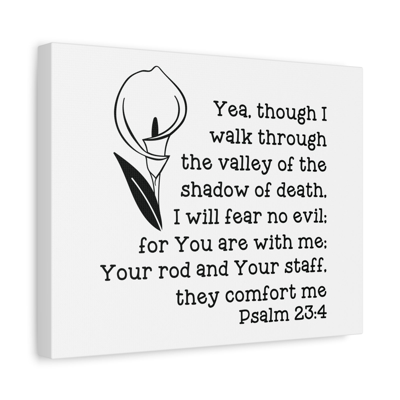 Scripture Canvas They Comfort Me Psalm 23:4 Christian Wall Art Bible Verse Print Ready to Hang-Express Your Love Gifts