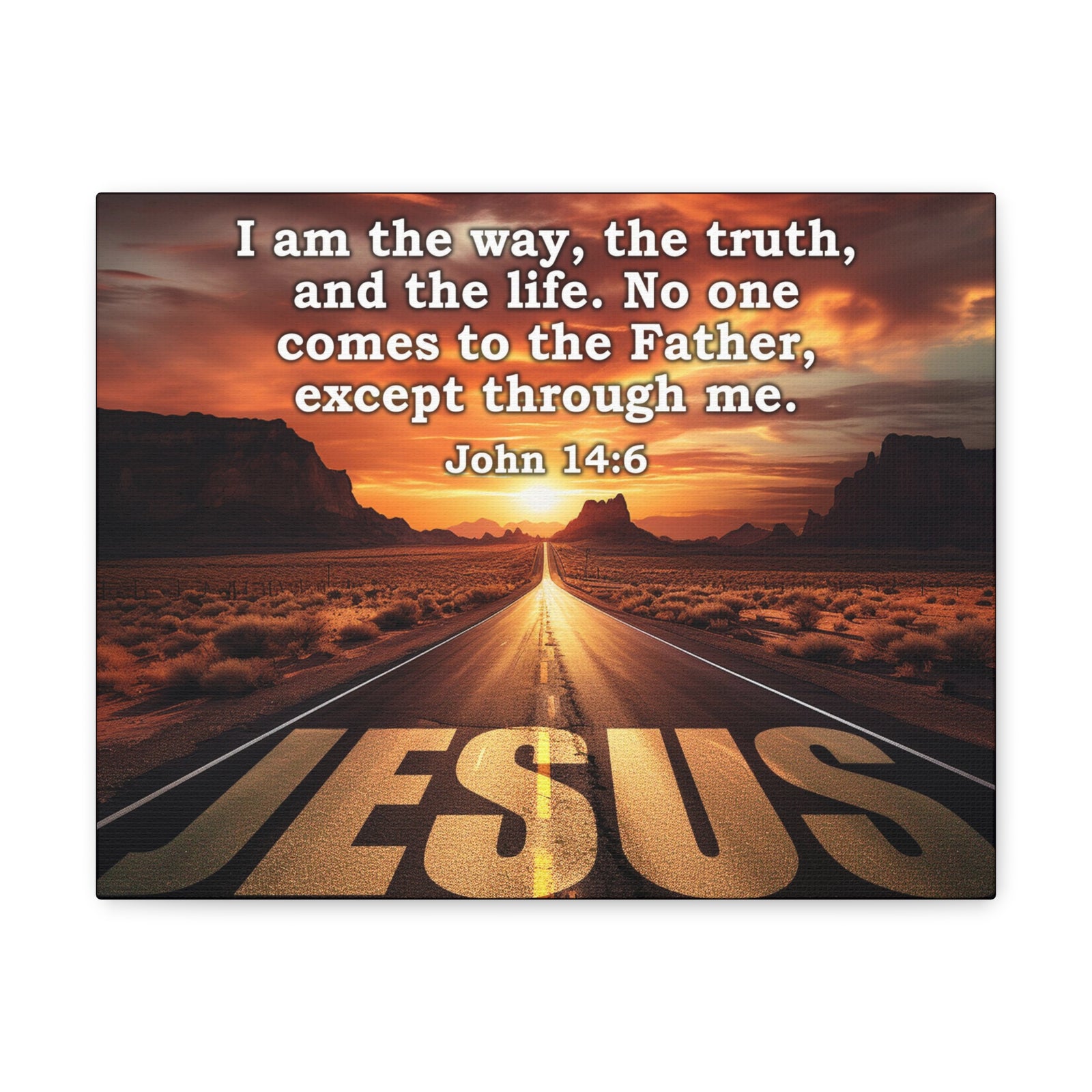 Scripture Walls Way Truth Life John 14:6 Christian Wall Art Print Ready to Hang Unframed-Express Your Love Gifts