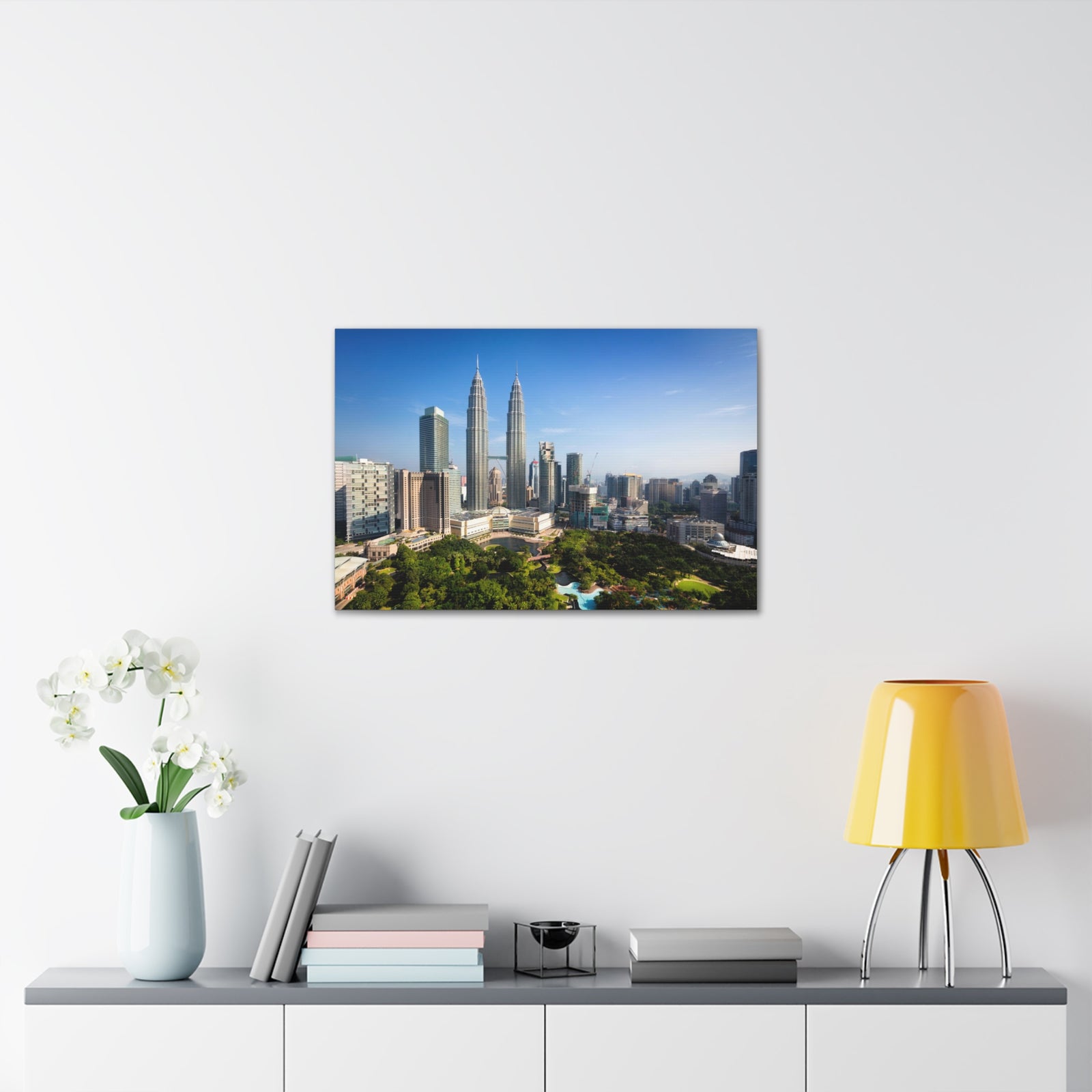 Kuala Lumpur Daytime Skyline Canvas Artwork High-Quality Breathtaking Stunning Cityscape for Home Decor Ready to Hang-Express Your Love Gifts