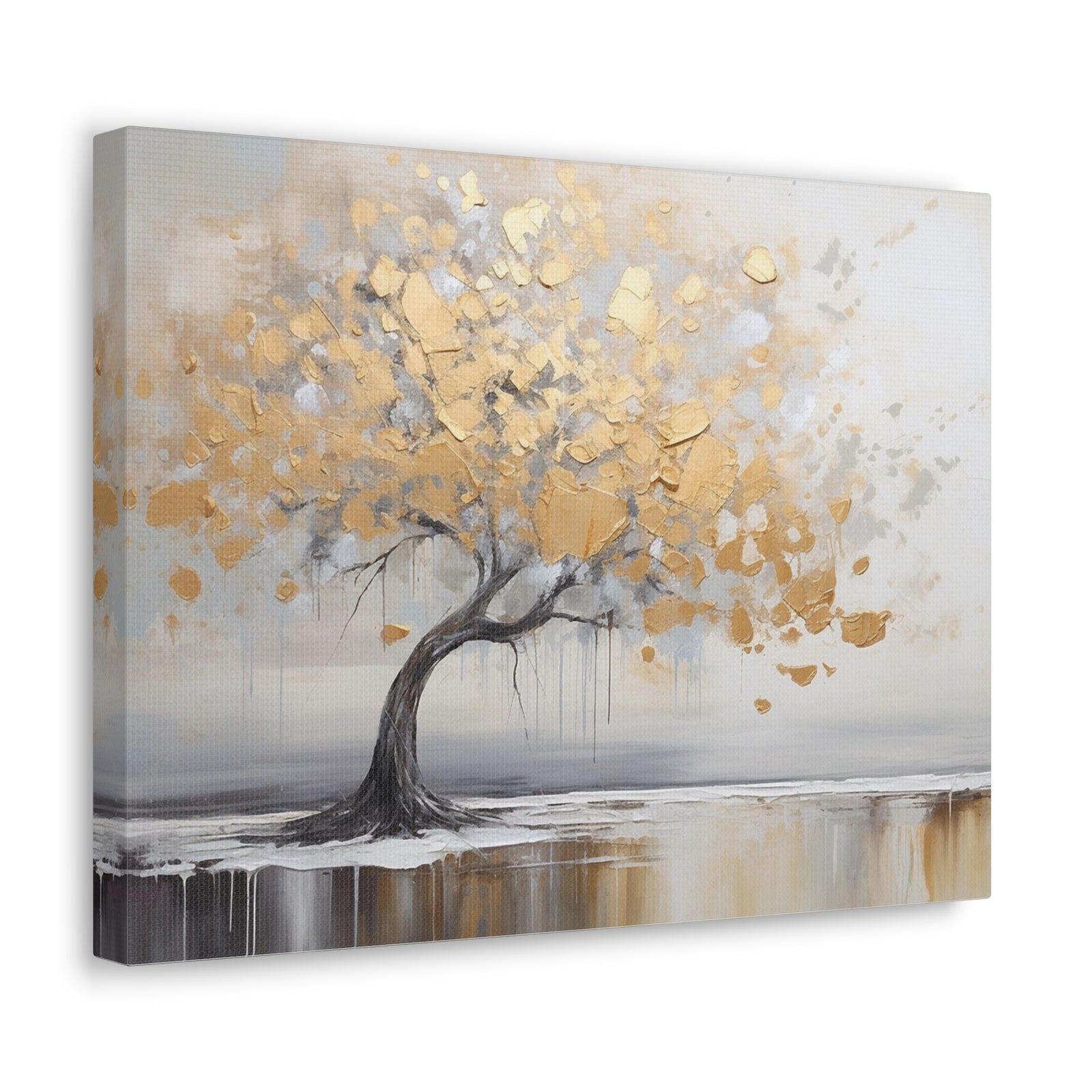 Abstract Oil Painting Forest Tree Contemporary Art Canvas Wall Art for Home Decor Ready-to-Hang-Express Your Love Gifts