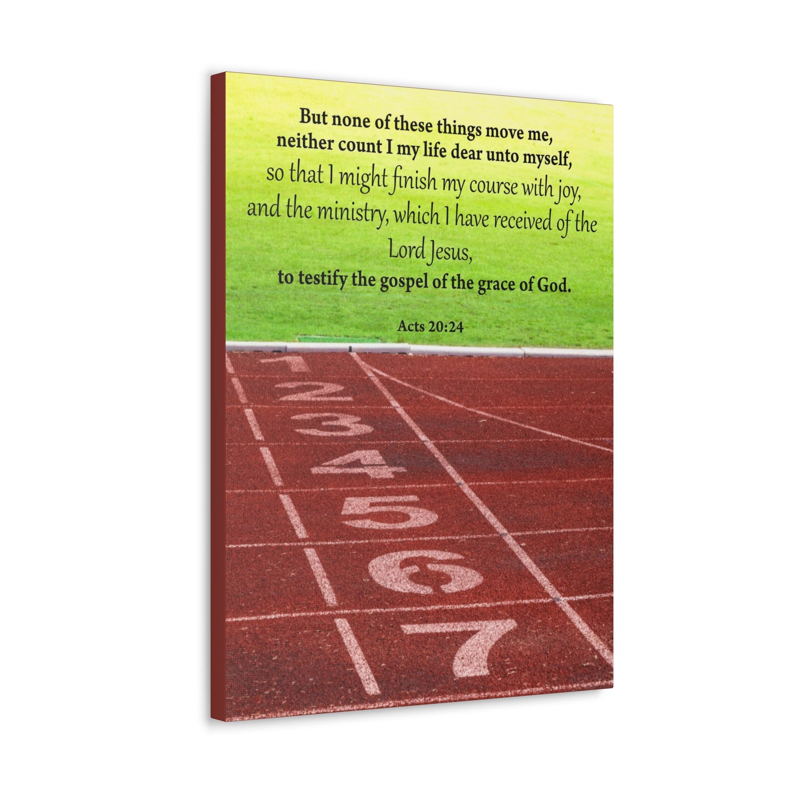 Bible Verse Canvas Testify the Gospel Acts 20:24 Christian Home Decor Scripture Art-Express Your Love Gifts