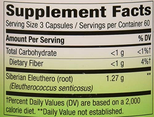 Nature's Way Siberian Eleuthero – 1,275 mg Adaptogenic Herb, 180 Vegetarian Capsules-Express Your Love Gifts