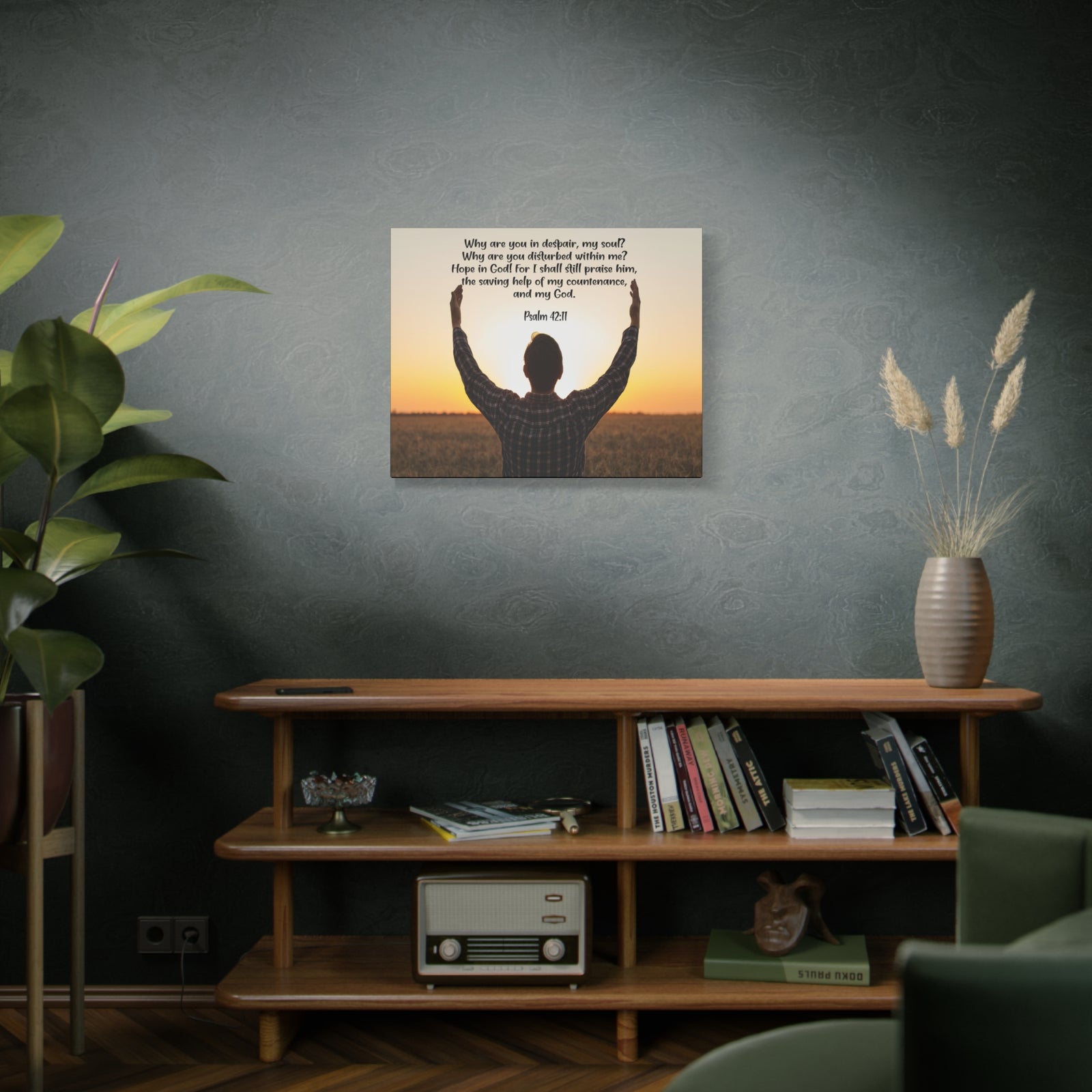 Scripture Walls Hope in God Psalm 42:11 Bible Verse Canvas Christian Wall Art Ready to Hang-Express Your Love Gifts