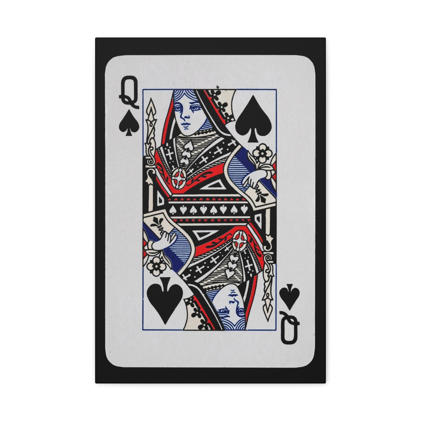 Queen of Spades Playing Card Canvas Wall Art for Home Decor Ready-to-Hang-Express Your Love Gifts