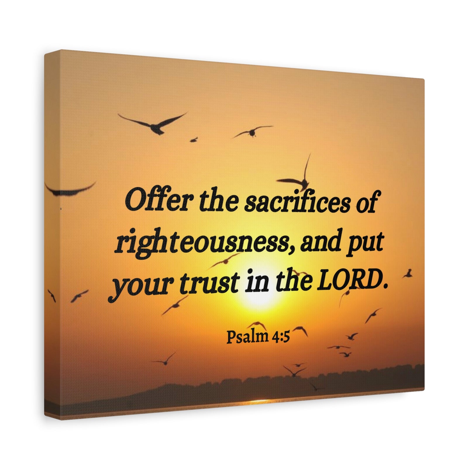 Scripture Walls Sacrifices Of Righteousness Psalm 4:5 Bible Verse Canvas Christian Wall Art Ready to Hang-Express Your Love Gifts