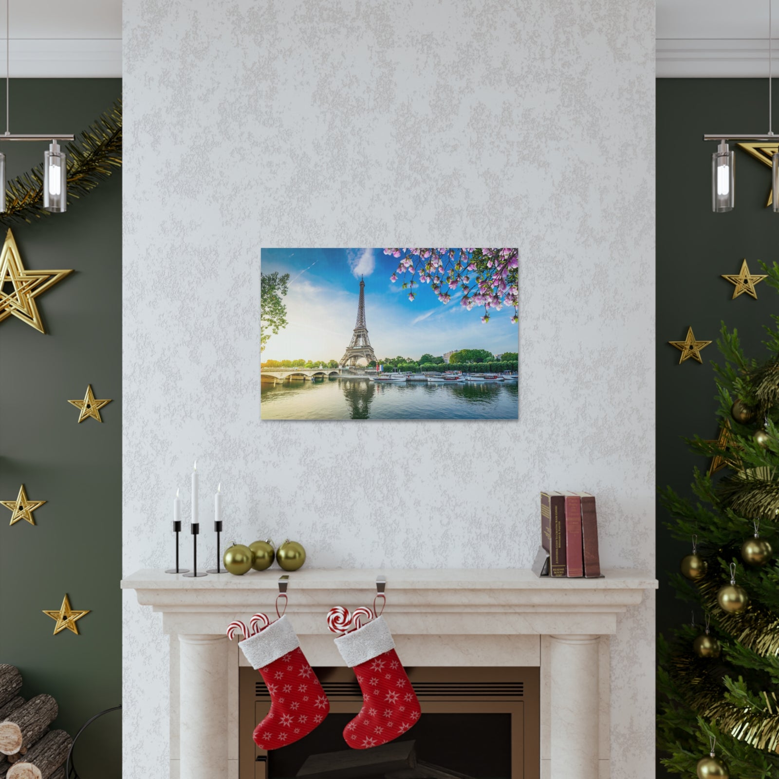 Fantastic View Eiffel Tower France Canvas Artwork High-Quality Breathtaking French City for Home Decor Ready to Hang-Express Your Love Gifts