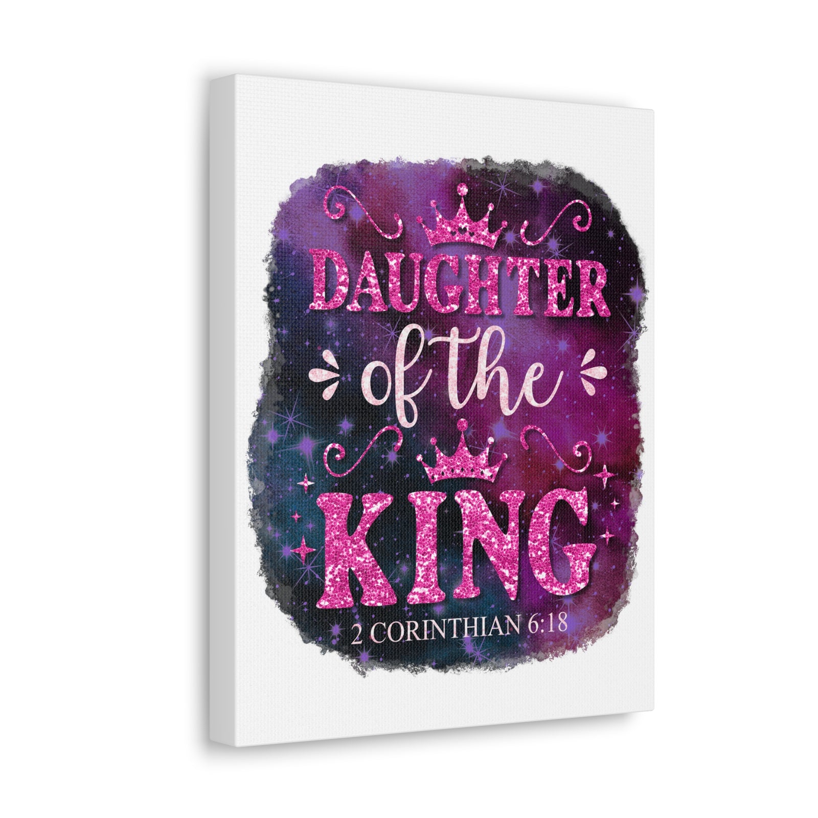 Scripture Walls 2 Corinthian 6:18 Daughter of the King Bible Verse Canvas Christian Wall Art Ready to Hang Unframed-Express Your Love Gifts
