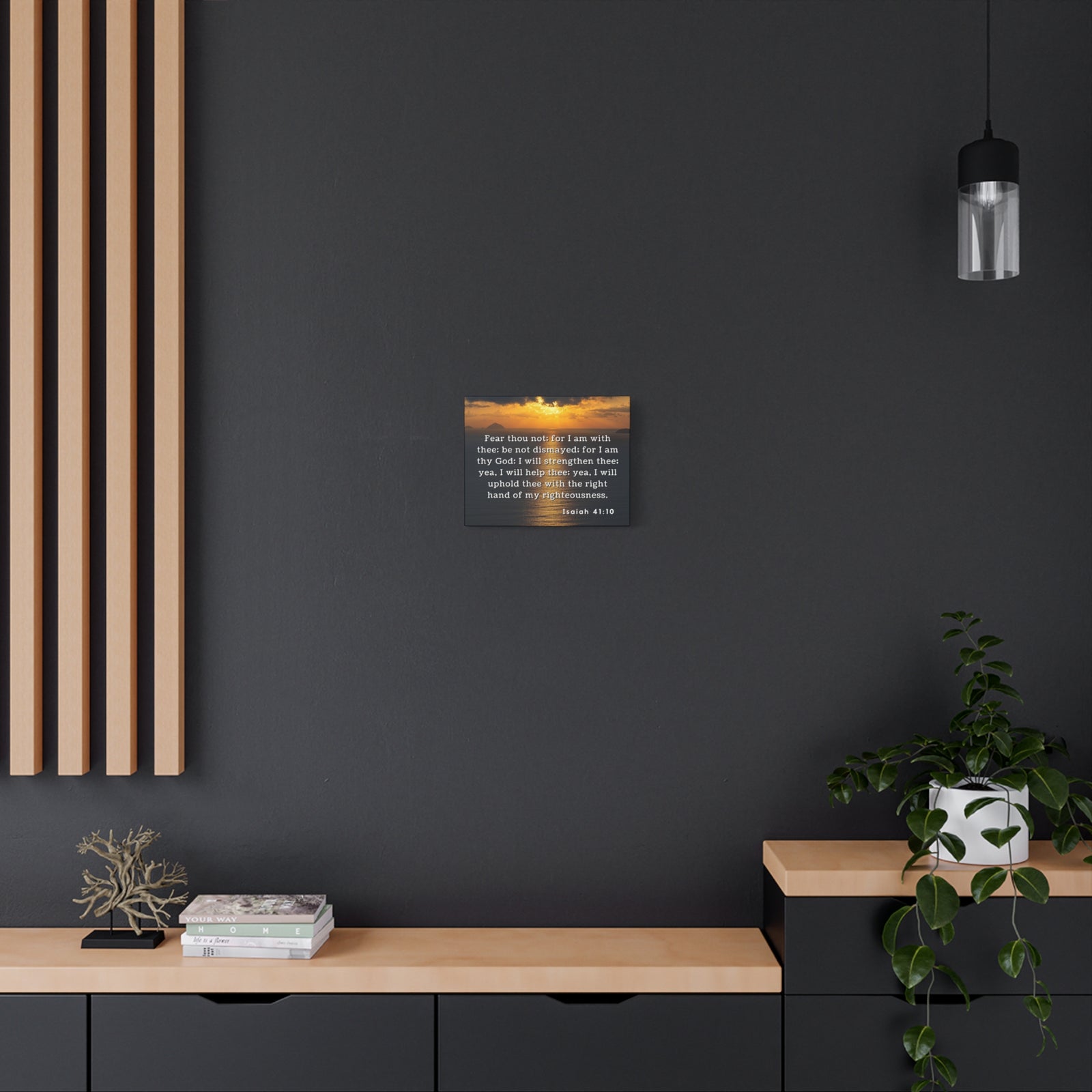 Scripture Walls Fear Thou Not Isaiah 41:10 Bible Verse Canvas Christian Wall Art Ready to Hang-Express Your Love Gifts