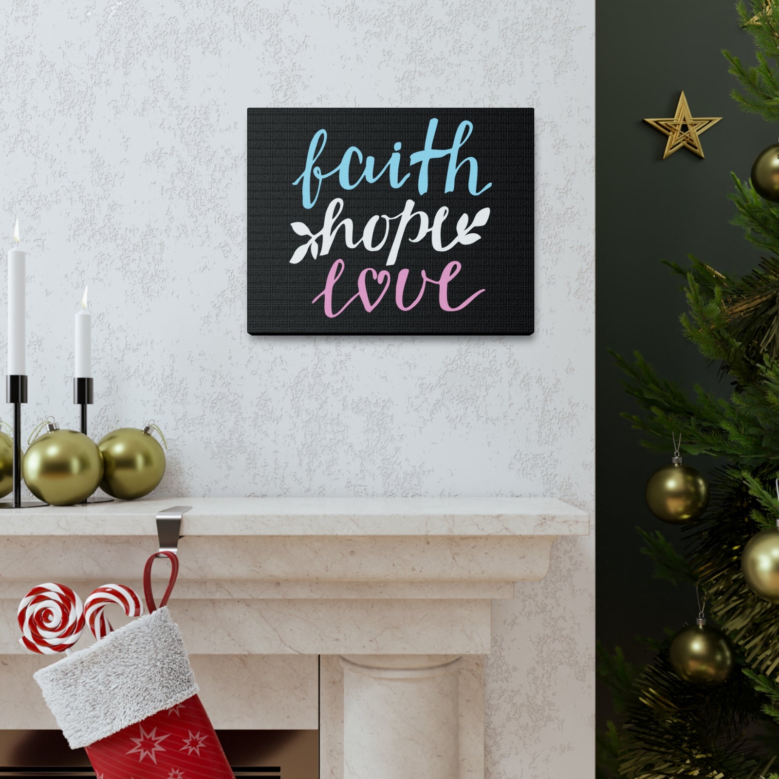 Scripture Walls Faith Hope Love Colors 1 Corinthians 13:13 Christian Wall Art Bible Verse Print Ready To Hang-Express Your Love Gifts