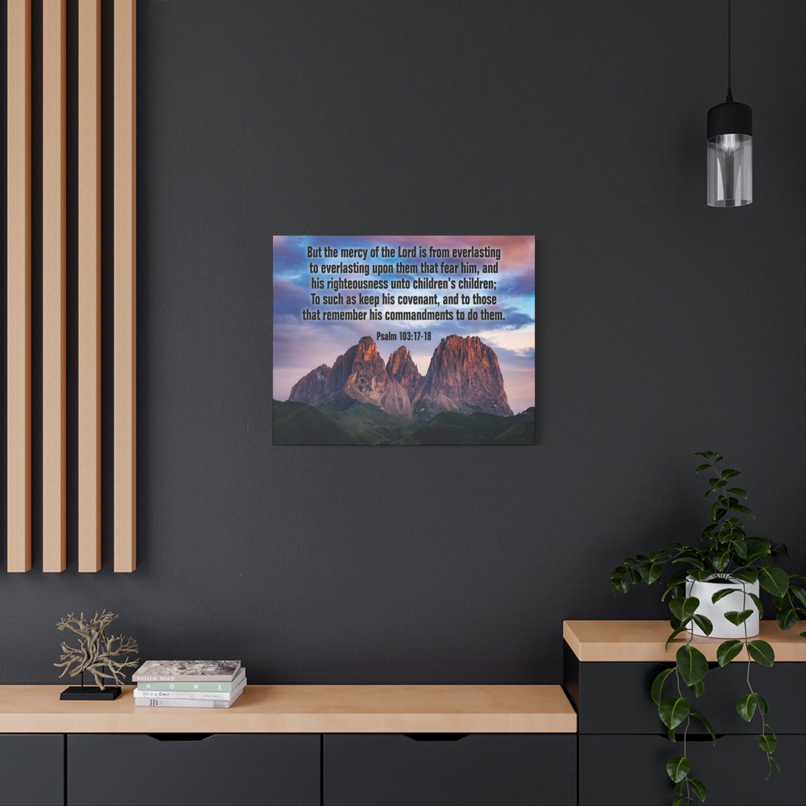 Bible Verse Canvas The Mercy of The Lord Psalm 118:24 Christian Home Decor Scripture Art-Express Your Love Gifts