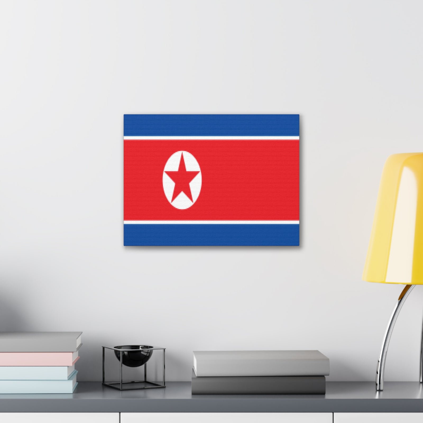 North Korea Country Flag Canvas Vibrant Wall Art Unframed Home Decor-Express Your Love Gifts