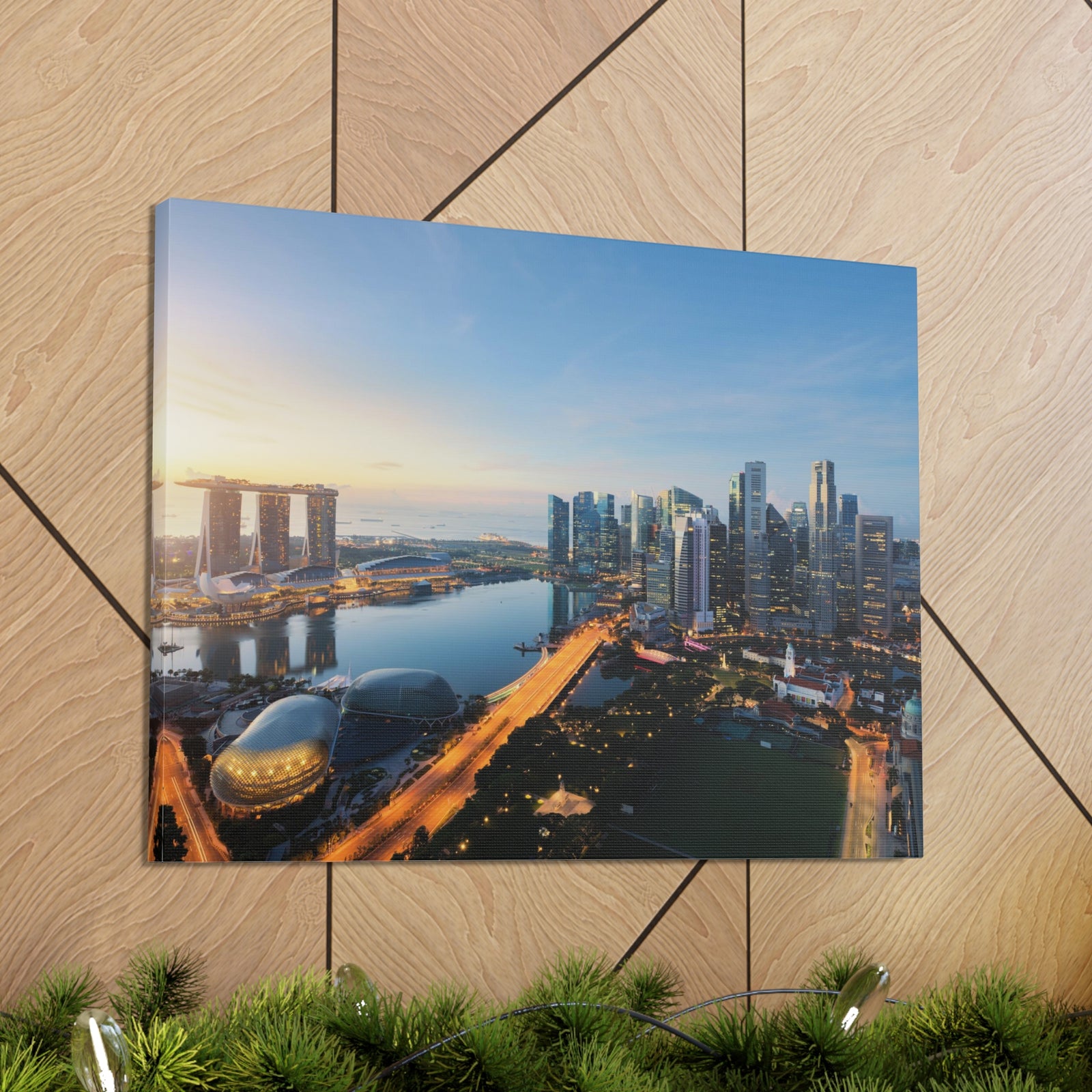 Singapore Daylight Skyline Canvas Artwork High-Quality Breathtaking Stunning Cityscape for Home Decor Ready to Hang-Express Your Love Gifts