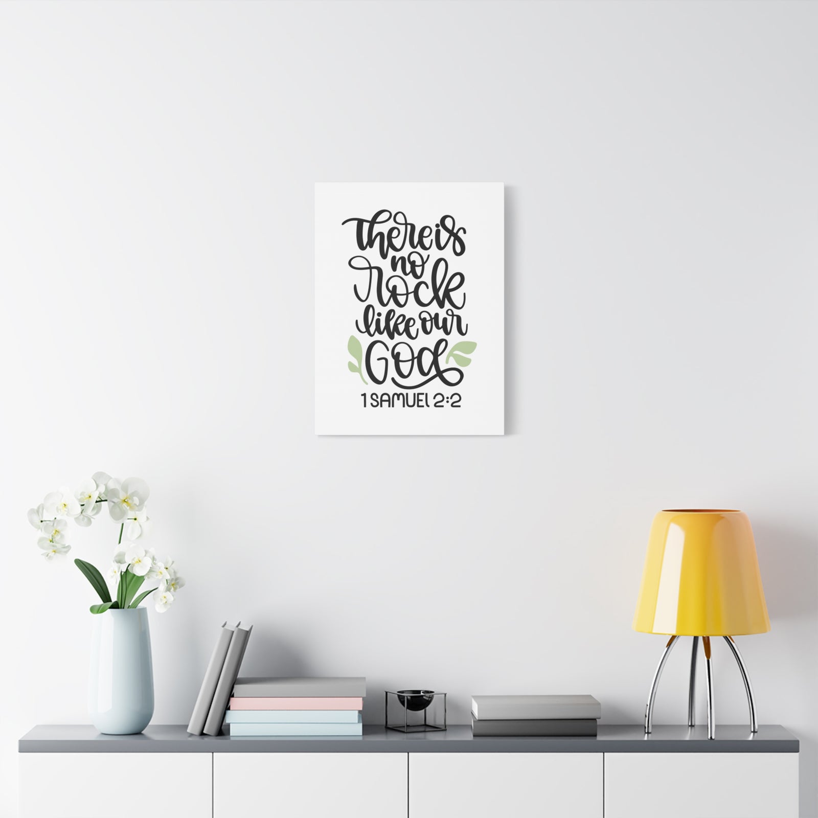 Scripture Canvas Our God 1 Samuel 2:2 Christian Wall Art Bible Verse Print Ready to Hang-Express Your Love Gifts
