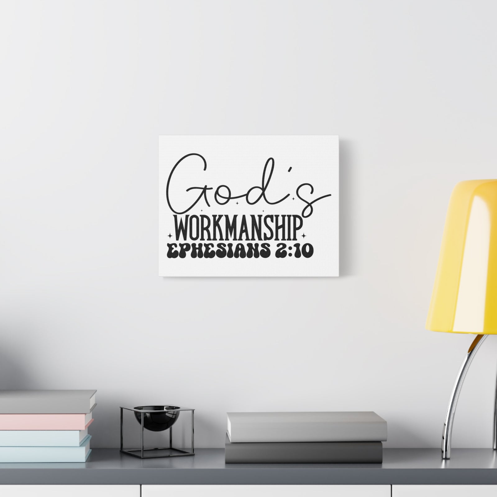 Scripture Walls Ephesians 2:10 I am God's Workmanship Bible Verse Canvas Christian Wall Art Ready to Hang Unframed-Express Your Love Gifts