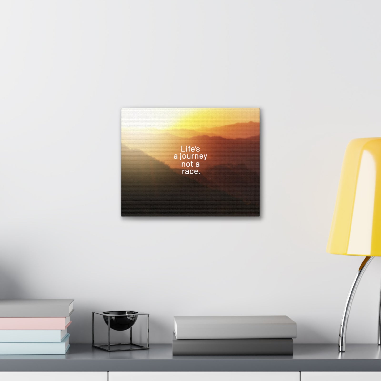 Scripture Walls Inspirational Quote Canvas Life's A Journey Not A Race Wall Art Motivational Motto Inspiring Prints Artwork Decor Ready to Hang-Express Your Love Gifts