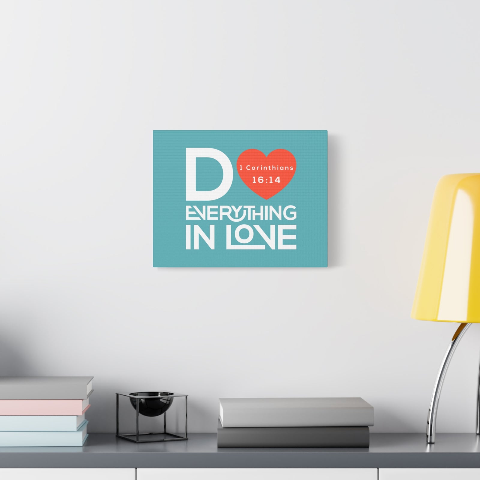 Scripture Canvas Do Everything In Love 1 Corinthians 16:14 Christian Wall Art Bible Verse Print Ready To Hang-Express Your Love Gifts
