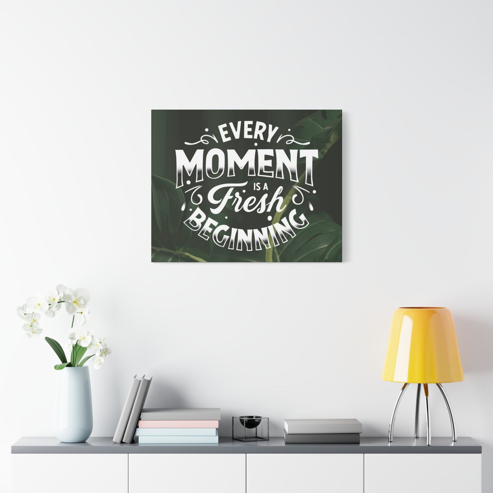 Inspirational Quote Canvas Fresh Beginning Wall Art Motivational Motto Inspiring Prints Artwork Decor Ready to Hang-Express Your Love Gifts