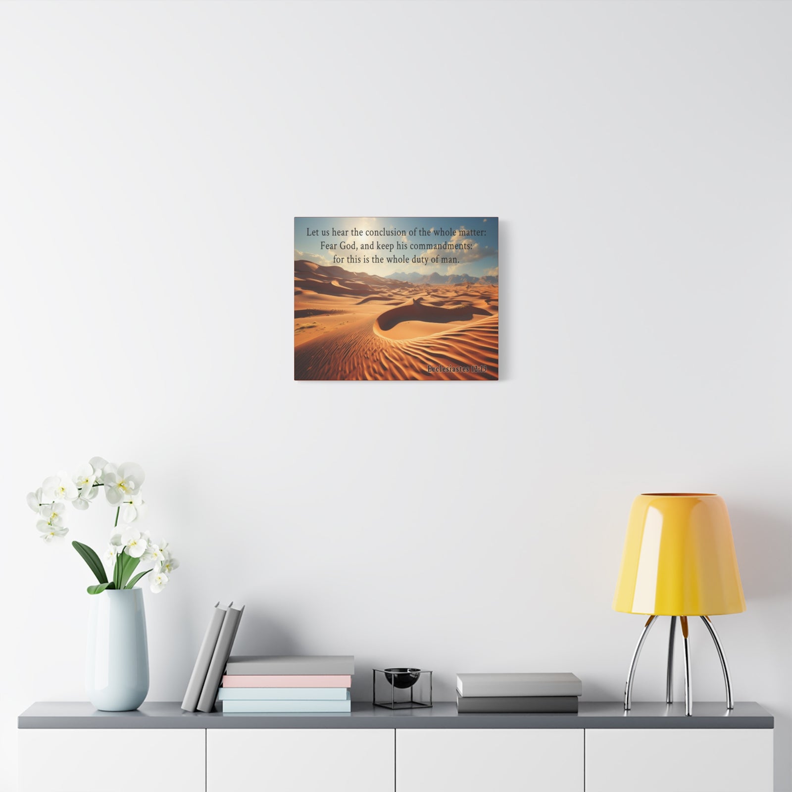Scripture Walls Ecclesiastes 12:13 Desert Bible Verse Canvas Christian Wall Art Ready to Hang Unframed-Express Your Love Gifts
