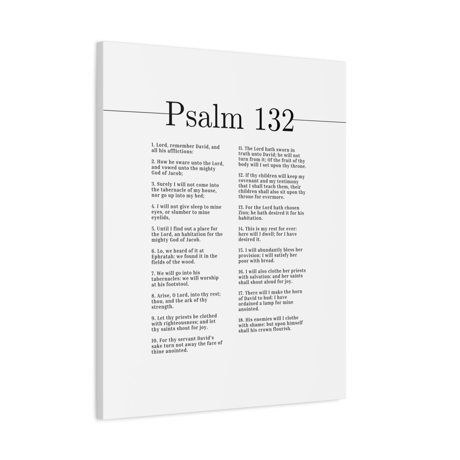 Scripture Canvas The Fruit Of Thy Body Psalm 132 Christian Wall Art Bible Verse Print Ready to Hang-Express Your Love Gifts