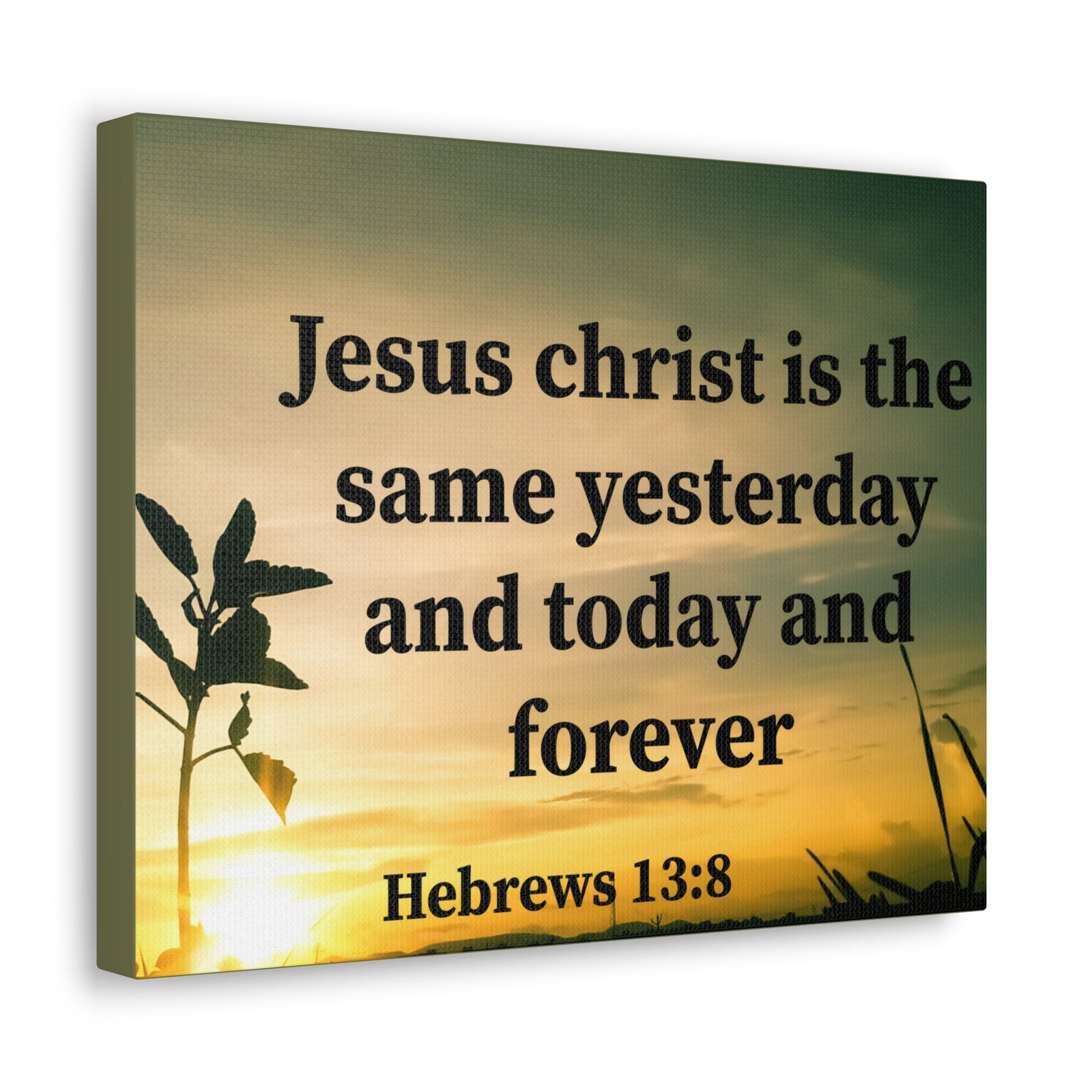 Scripture Walls Today And Forever Hebrews 13:8 Bible Verse Canvas Christian Wall Art Ready to Hang-Express Your Love Gifts
