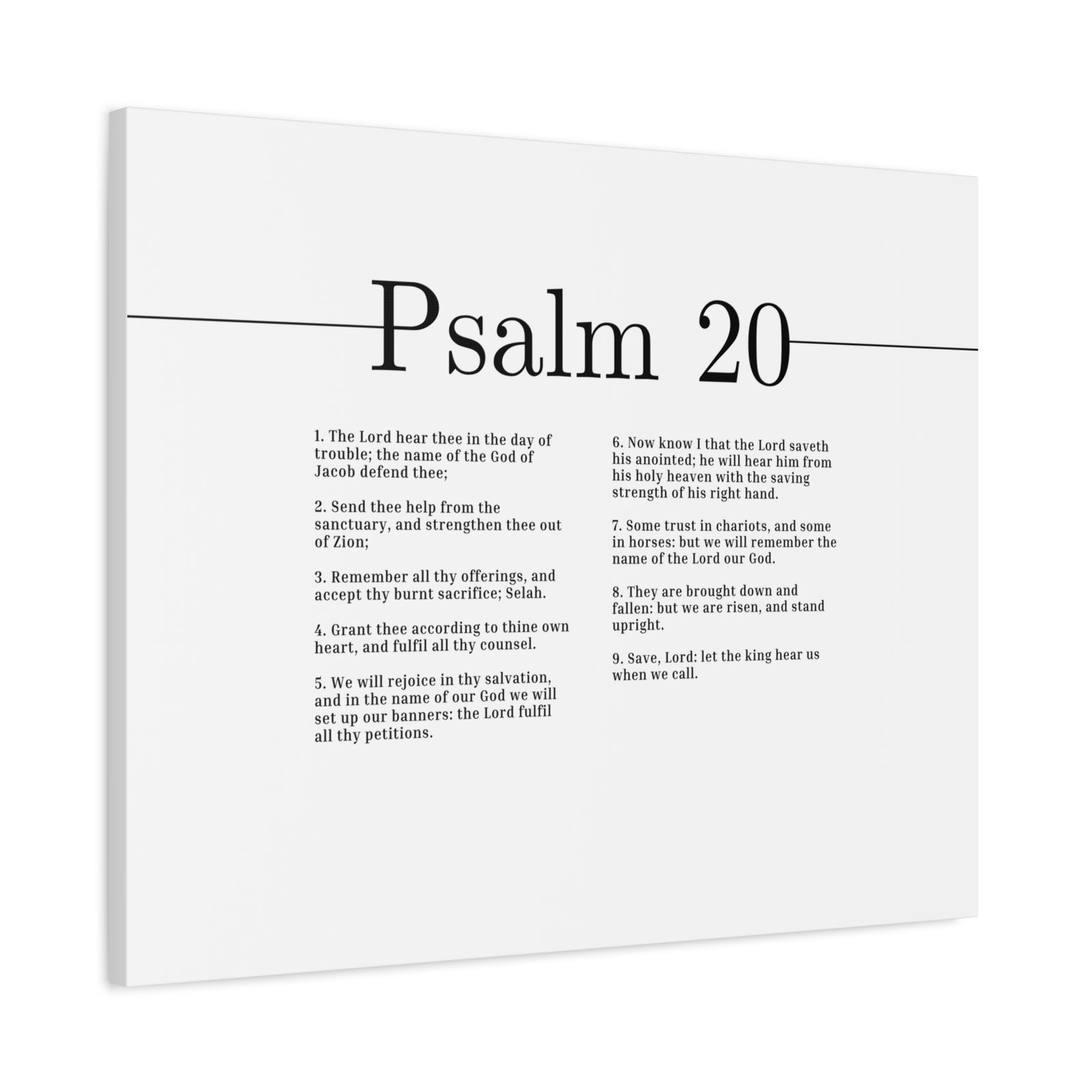 Scripture Canvas We Will Rejoice In Thy Salvation Psalm 20 Christian Wall Art Bible Verse Print Ready to Hang-Express Your Love Gifts